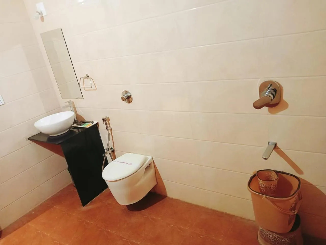 Bathroom in Flamingo Club and Resort Una 3 Km Away from Diu Check Post