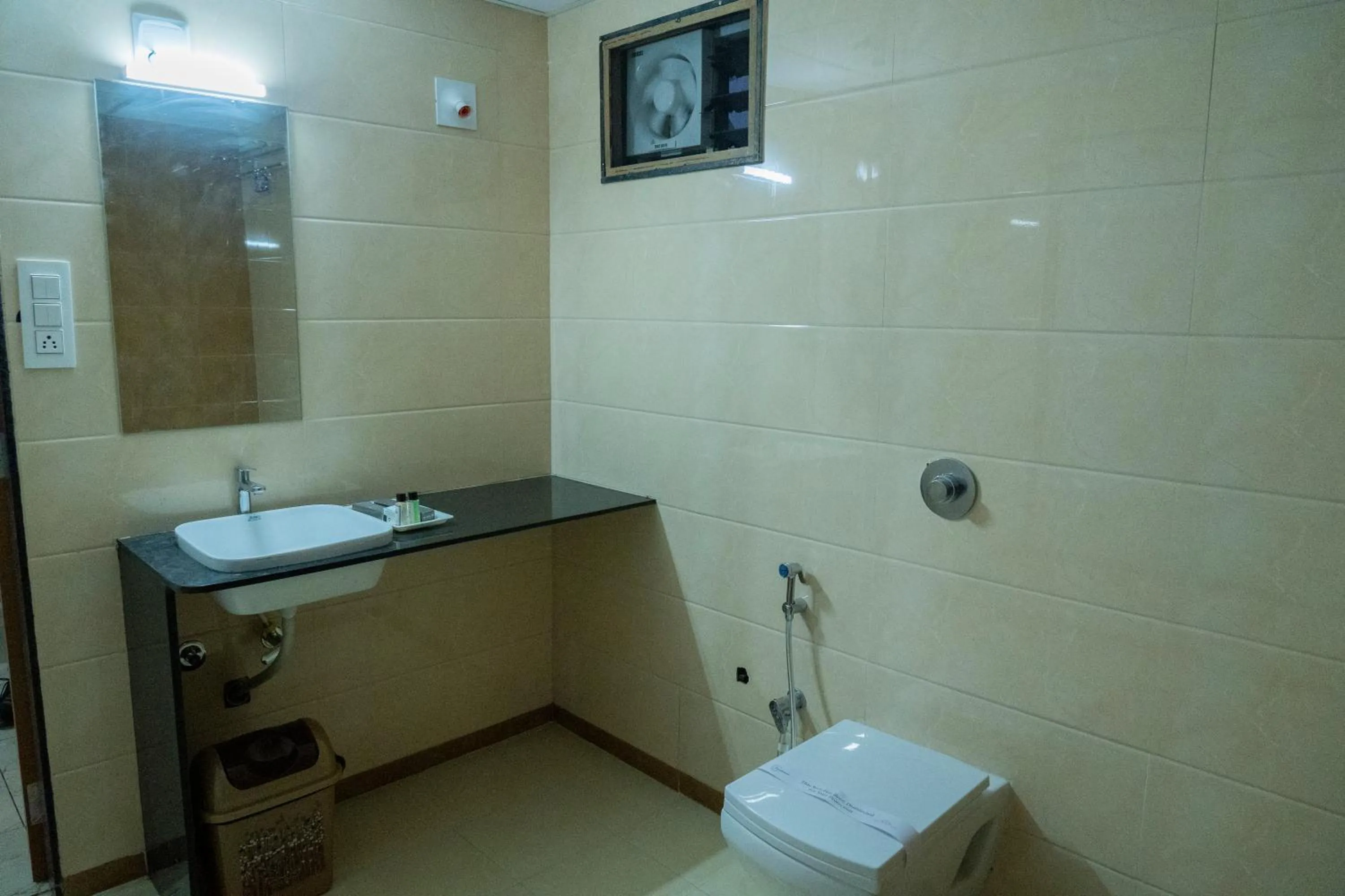 Bathroom in Flamingo Club and Resort Una 3 Km Away from Diu Check Post