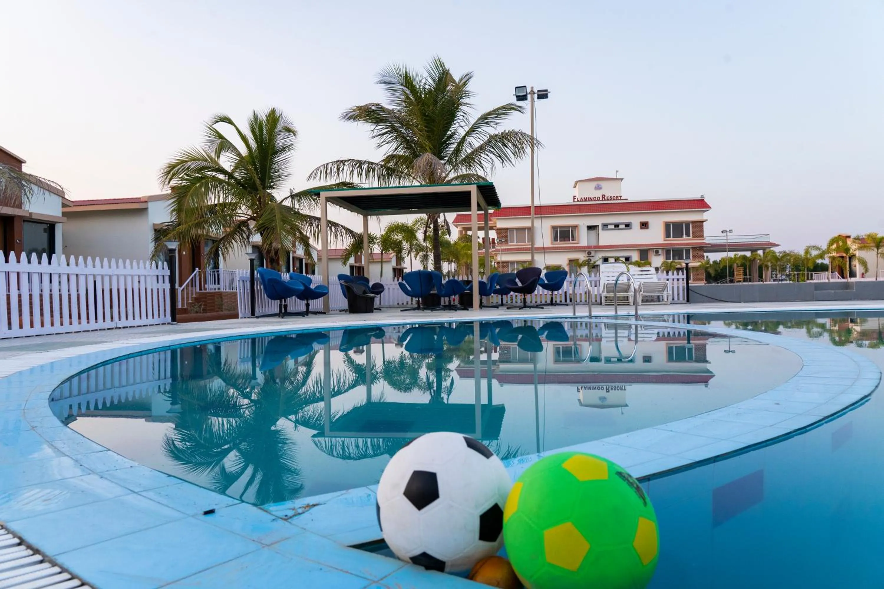 Pool view in Flamingo Club and Resort Una 3 Km Away from Diu Check Post