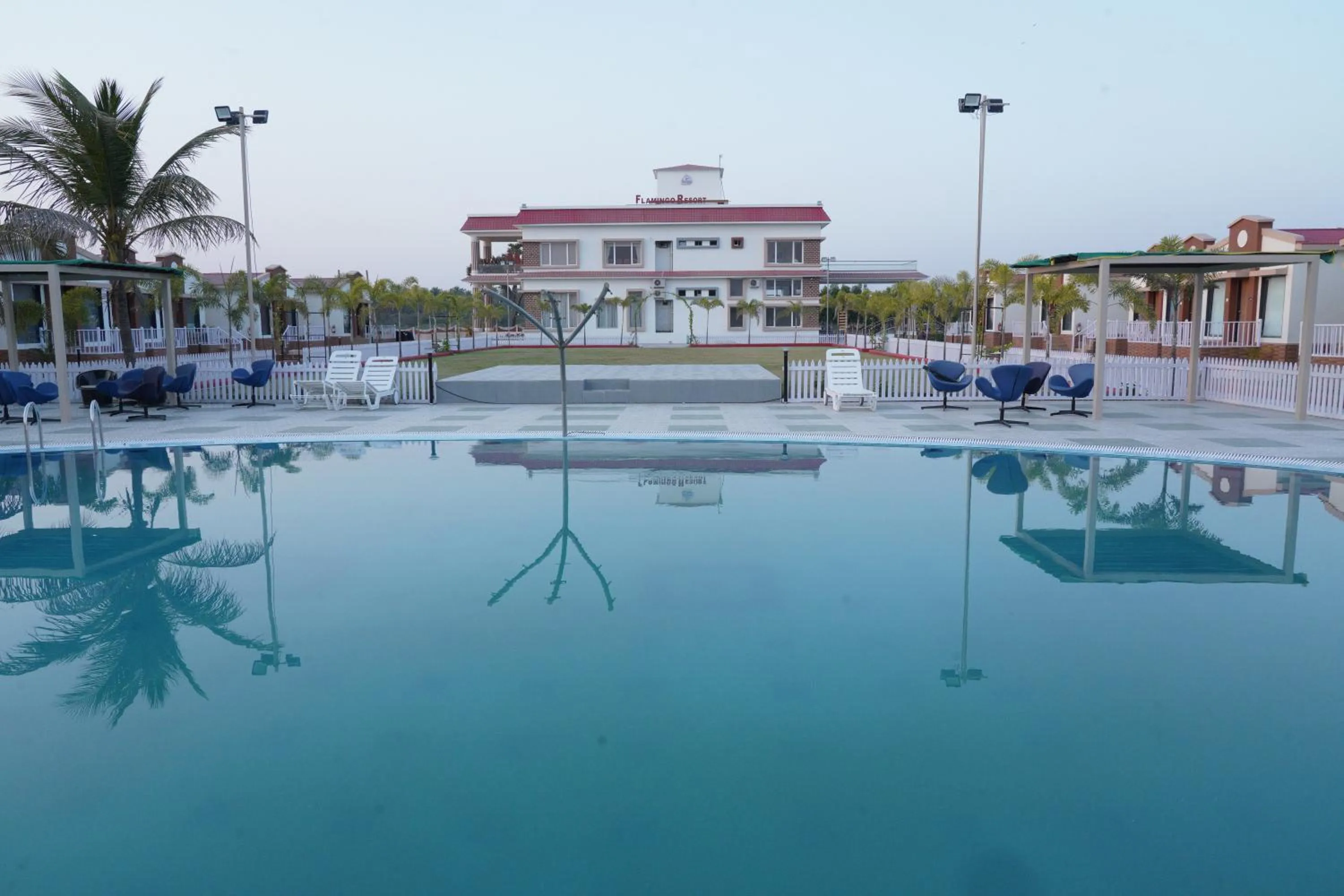 Pool view in Flamingo Club and Resort Una 3 Km Away from Diu Check Post