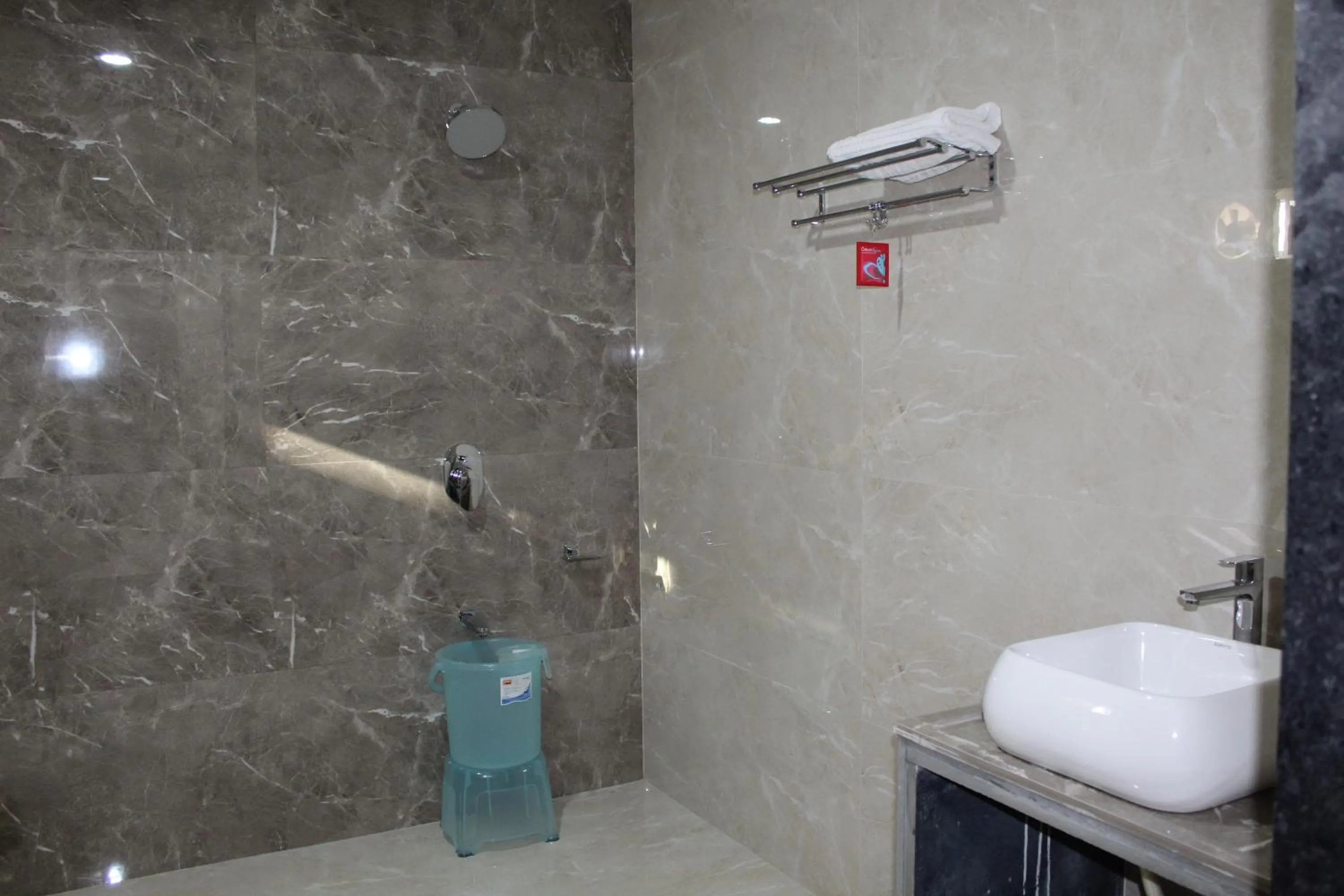 Bathroom in Flamingo Club and Resort Una 3 Km Away from Diu Check Post