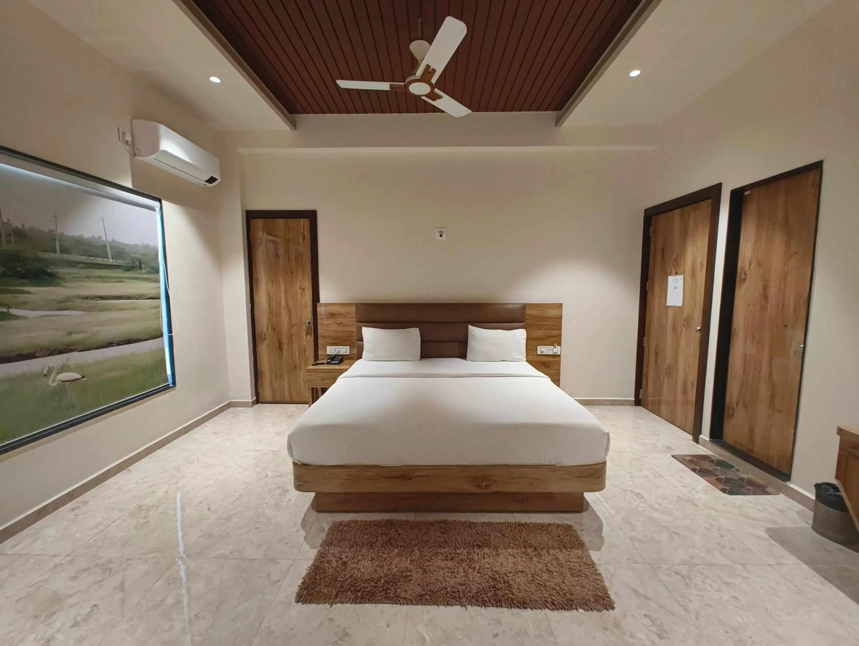View (from property/room), Bed in Flamingo Club and Resort Una 3 Km Away from Diu Check Post