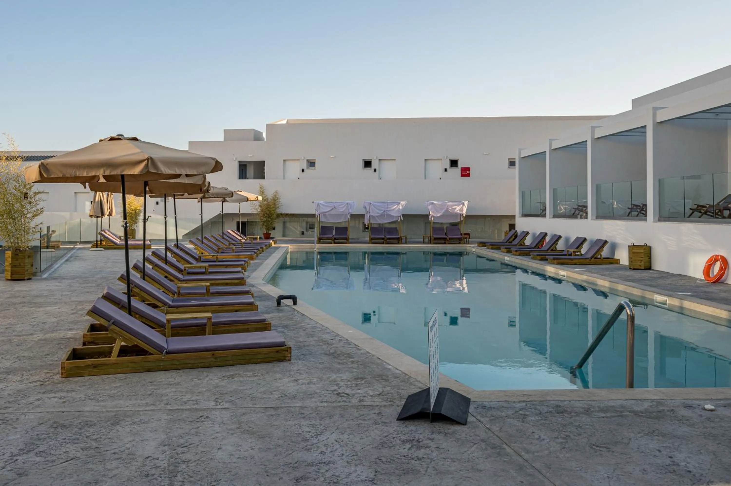 Pool view in Mirage Bleu Hotel