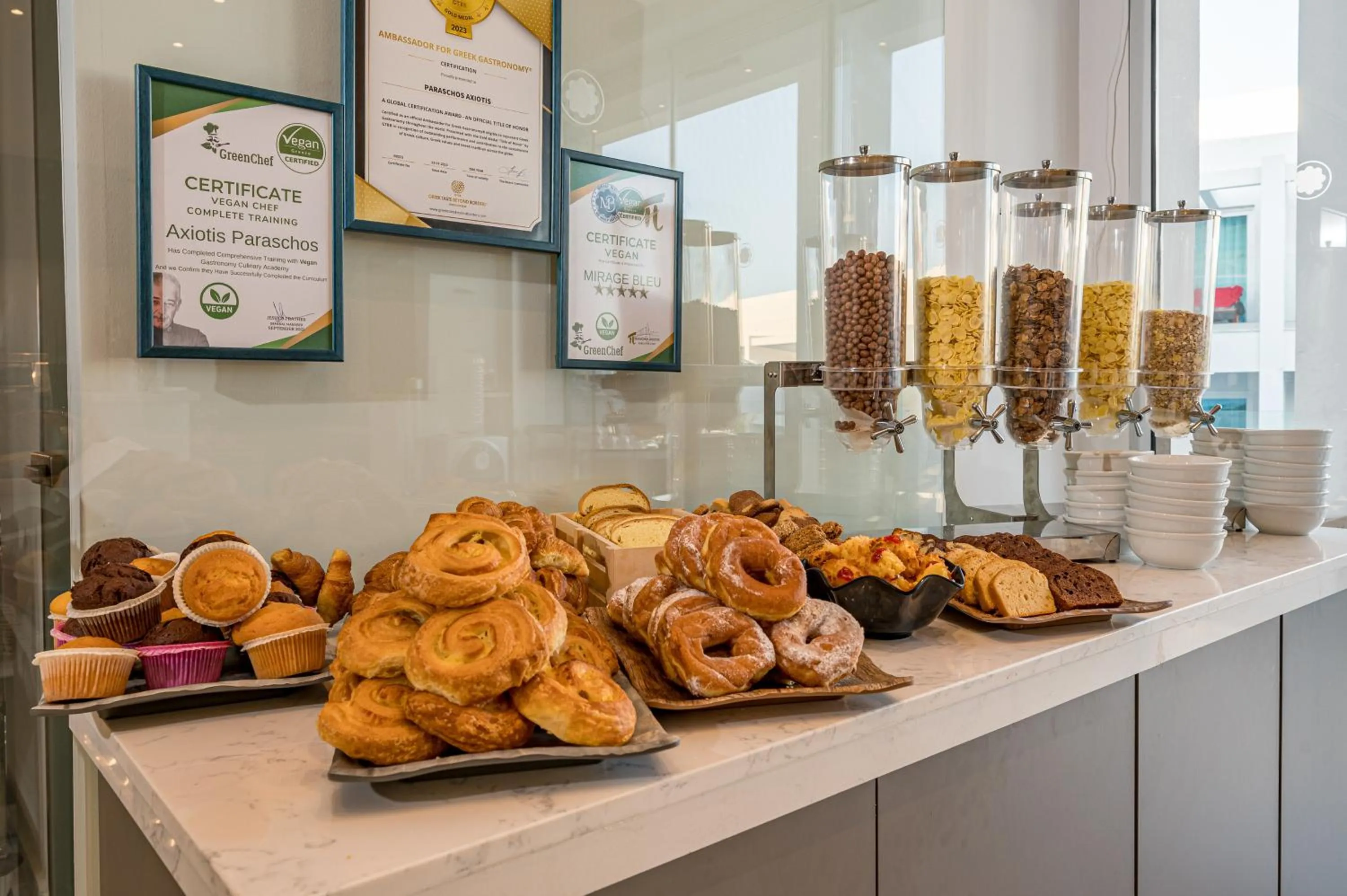 Breakfast in Mirage Bleu Hotel