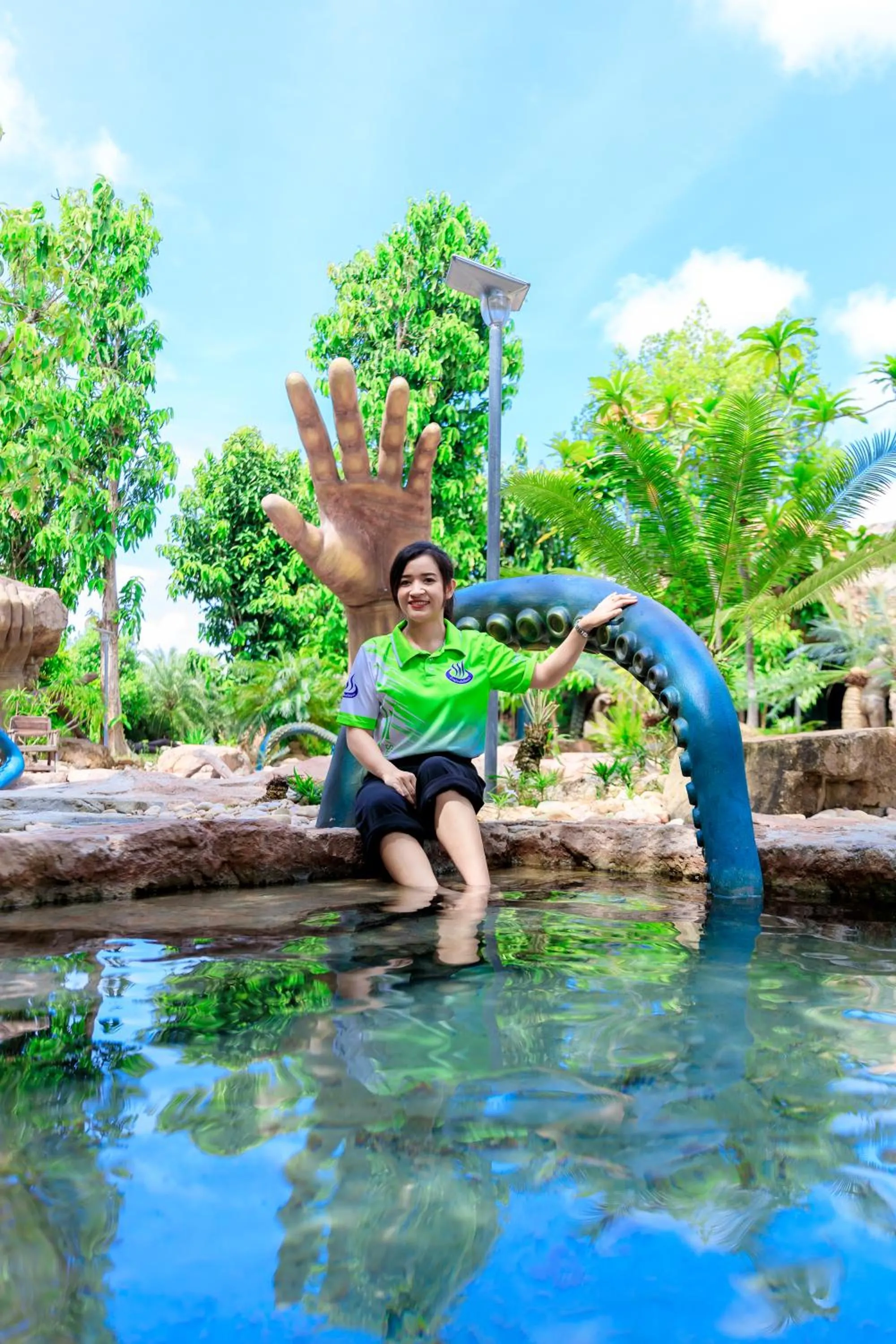 Natural landscape in Saline Hot Spring Resort นำ้พุร้อนเค็ม รีสอร์ท