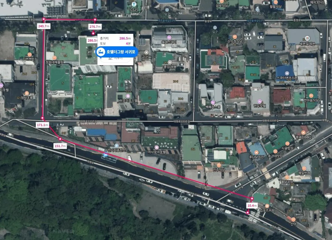 Bird's eye view in Hotel The Grang Seogwipo