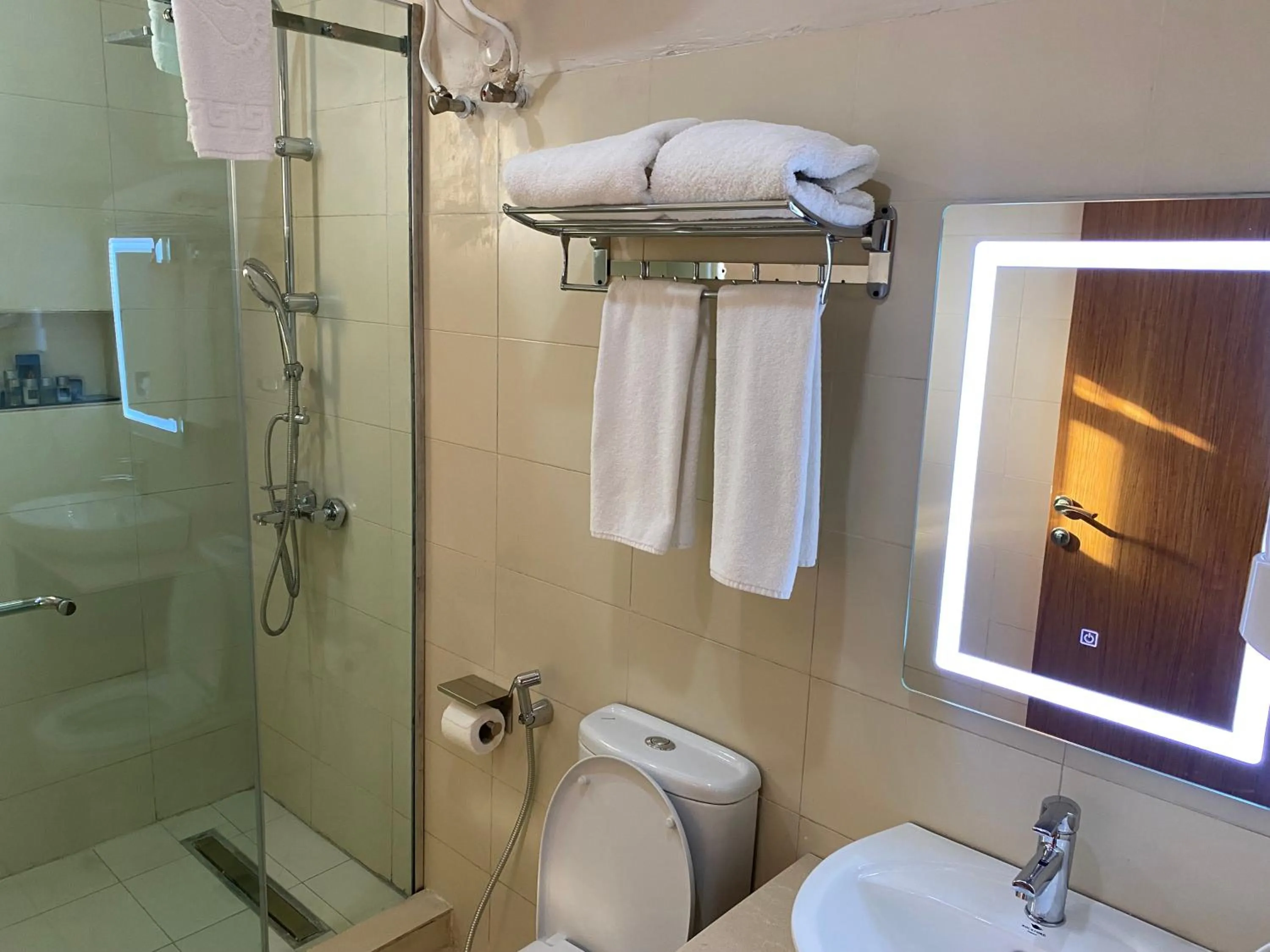 Shower in Wali's Suites