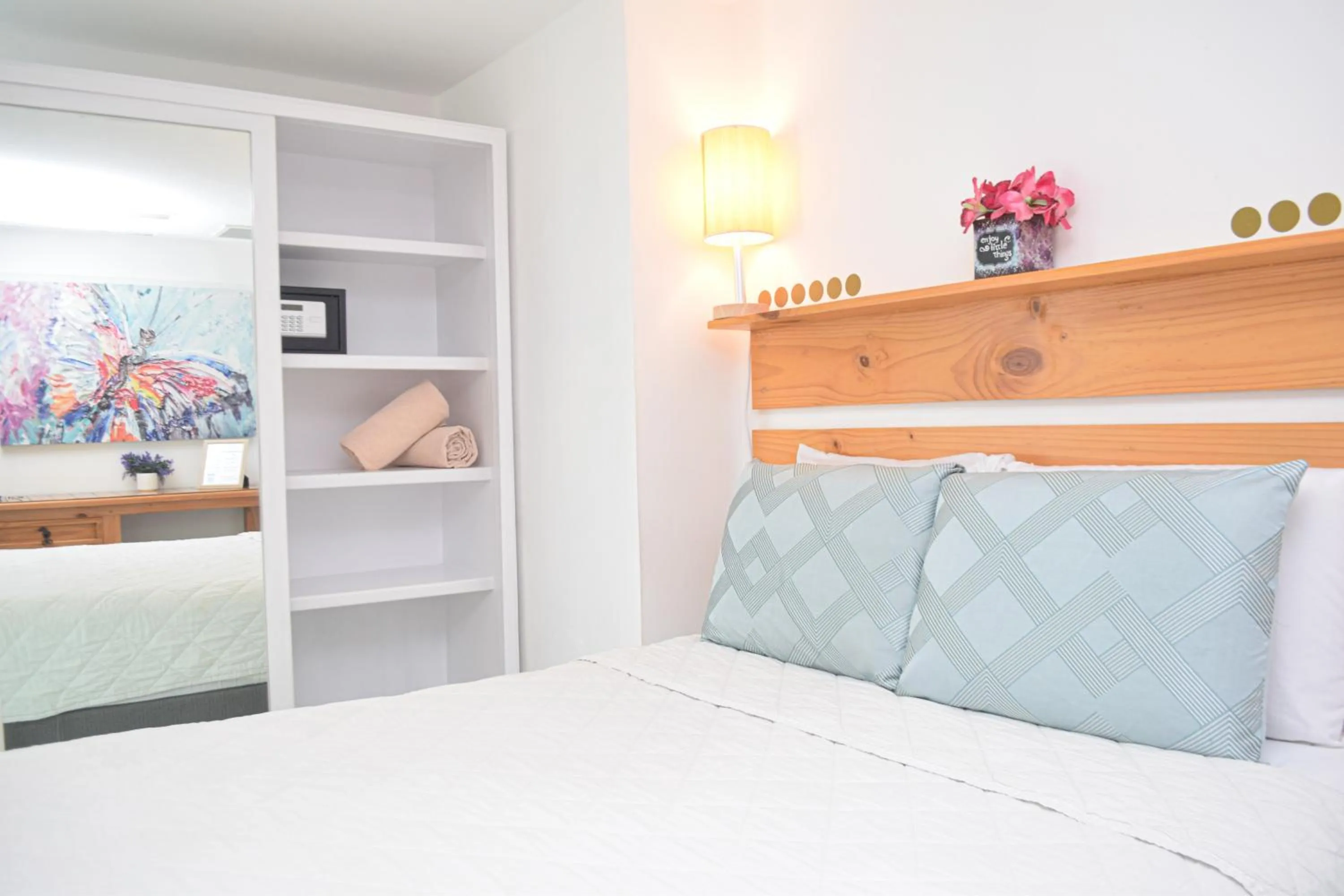 Bed in Estudio 4 sobre playa, alberca, gimnasio, jacuzzi