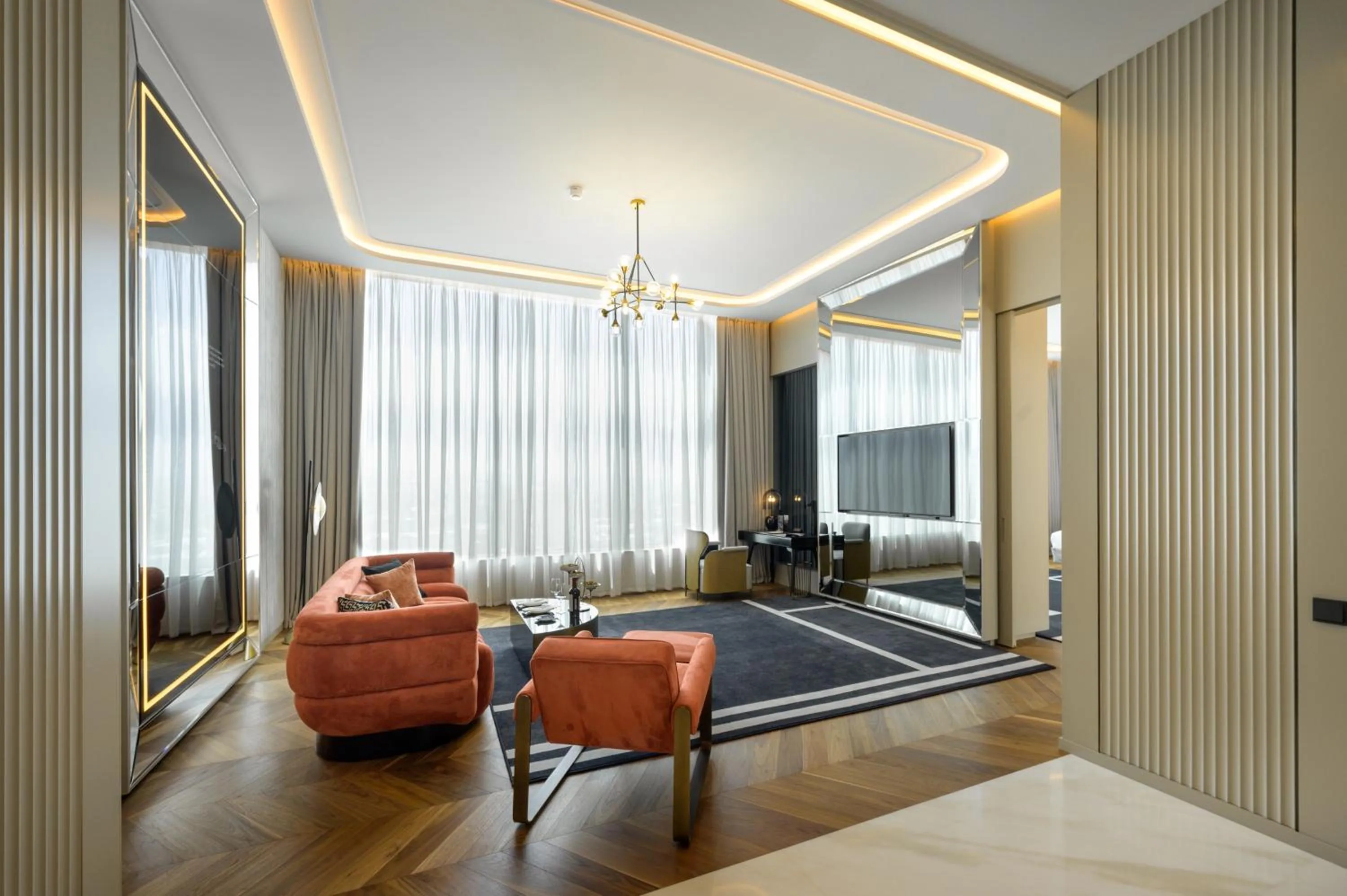 Communal lounge/ TV room, Bed in Seven Visions Resort and Places, the Dvin