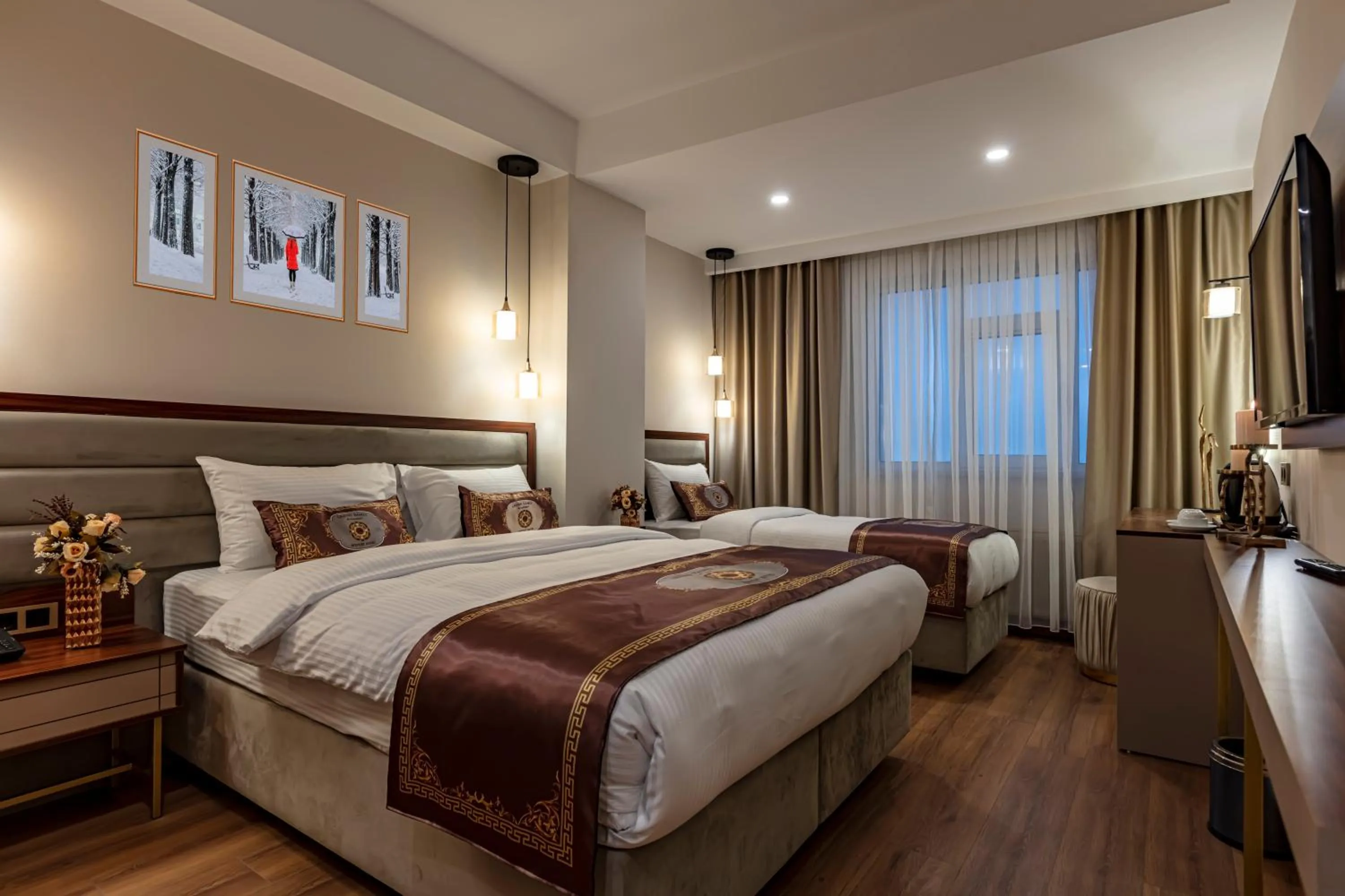 Bed in GRAND HAMİT By Karadayı Airport Hotel