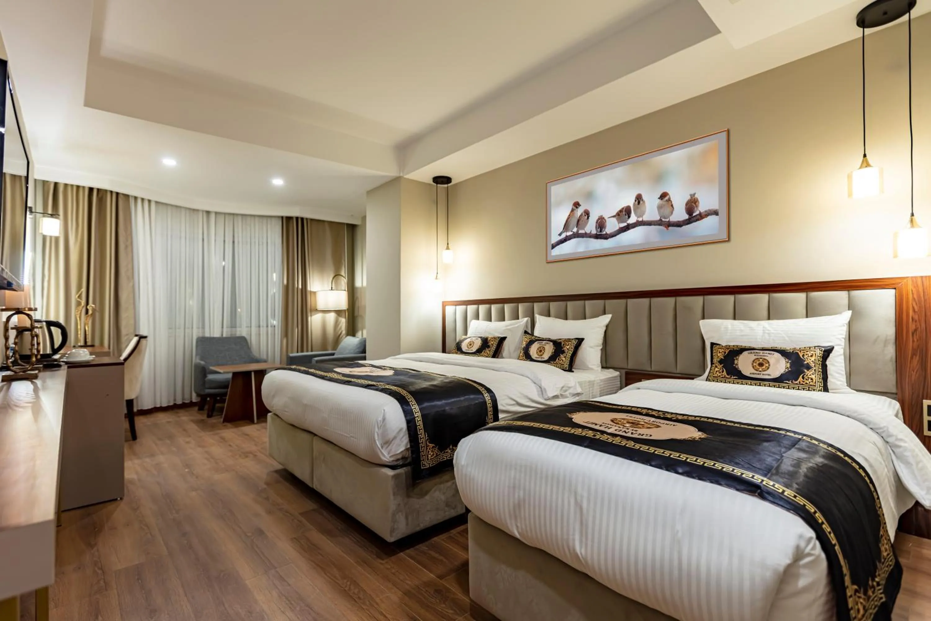 Bed in GRAND HAMİT By Karadayı Airport Hotel