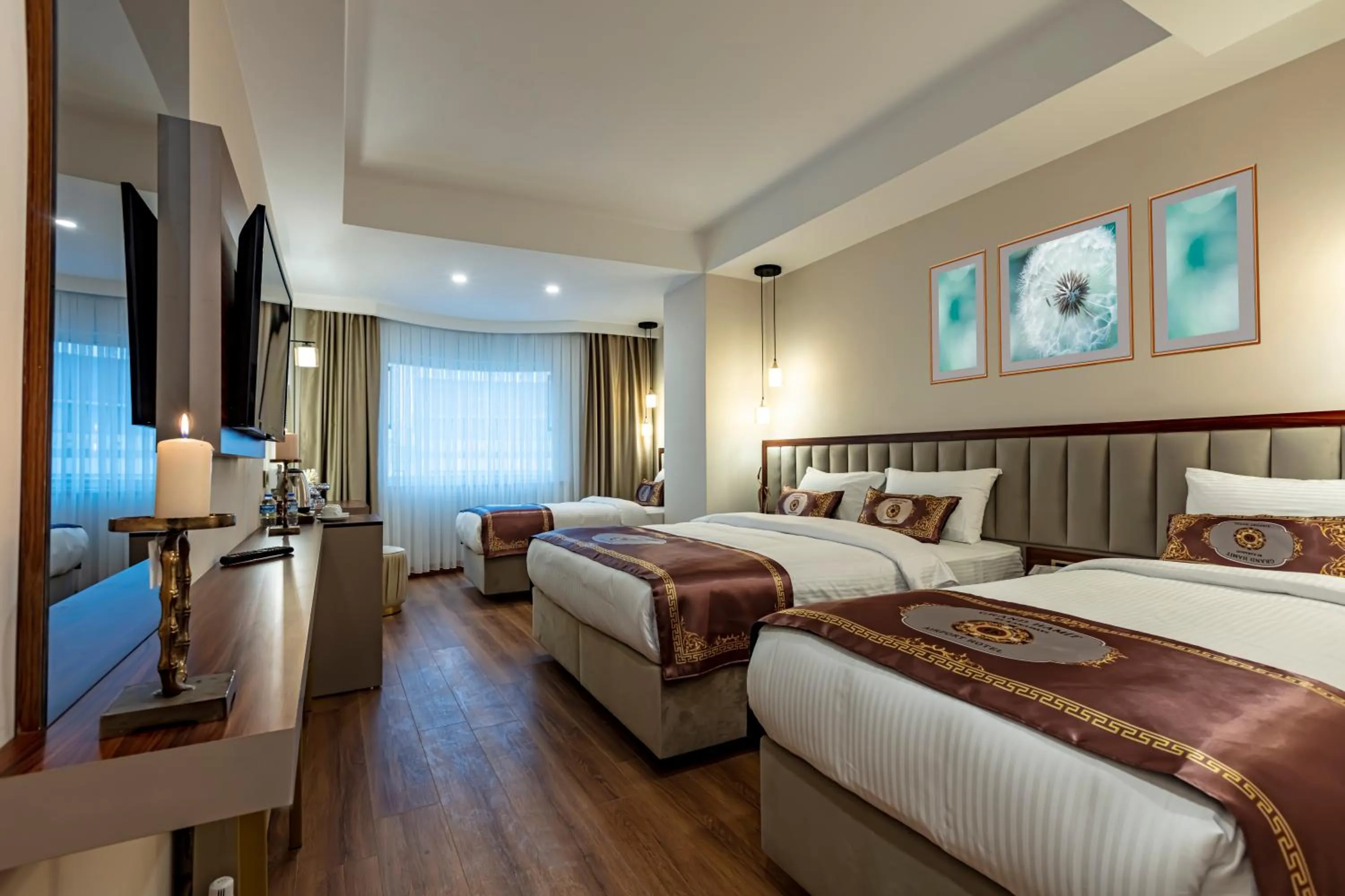 Bed in GRAND HAMİT By Karadayı Airport Hotel