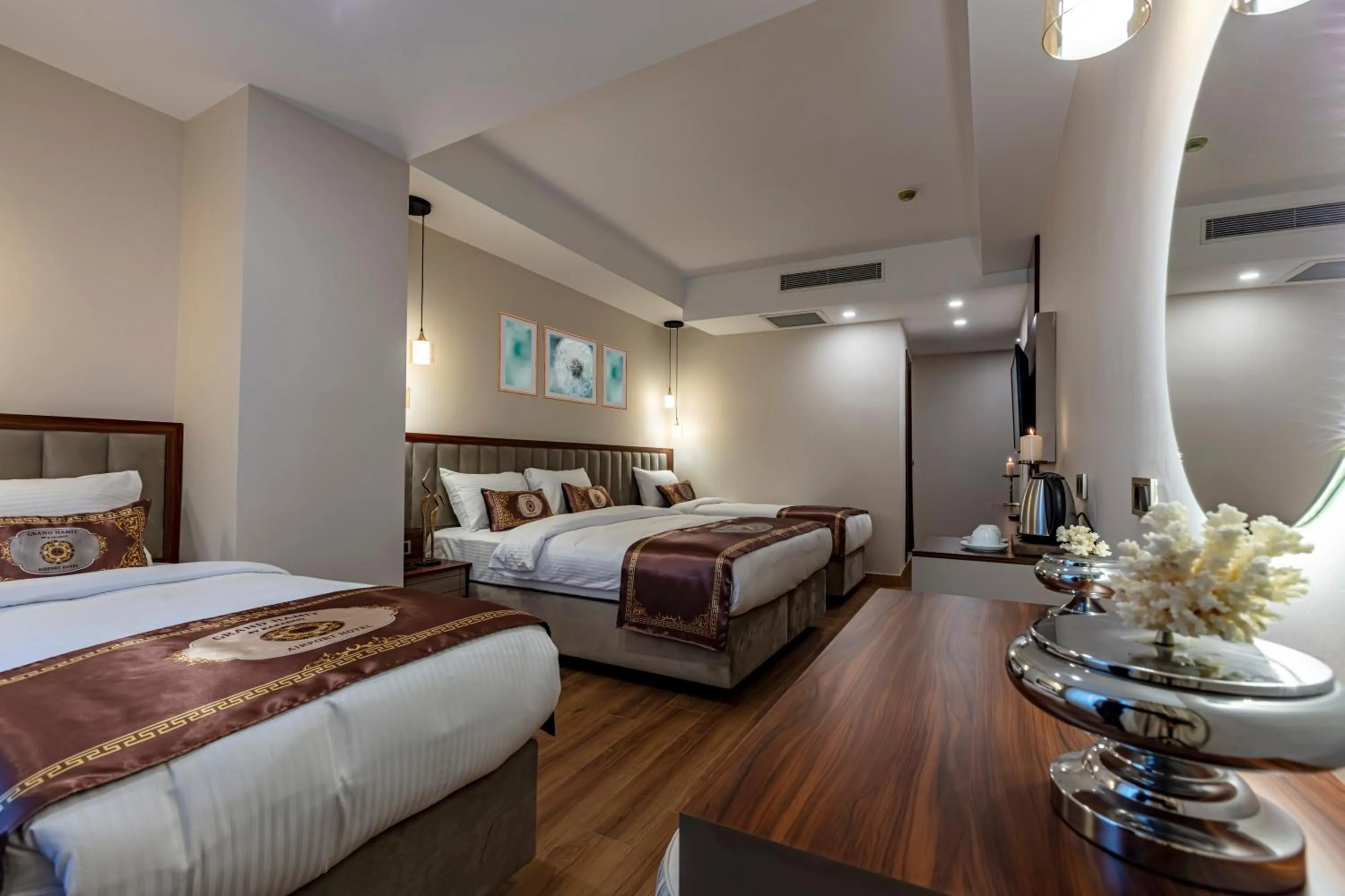 Bed in GRAND HAMİT By Karadayı Airport Hotel