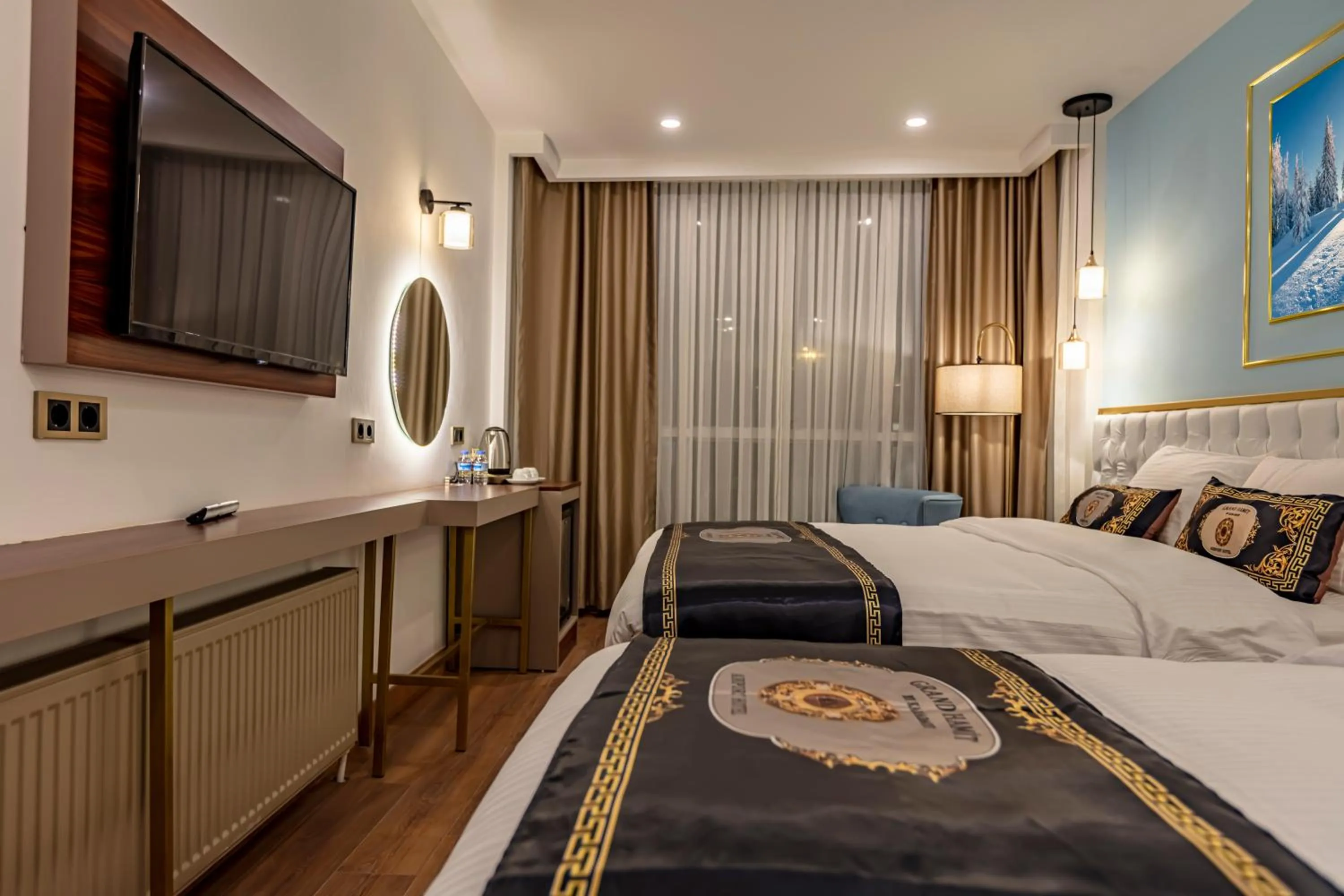 Bed in GRAND HAMİT By Karadayı Airport Hotel