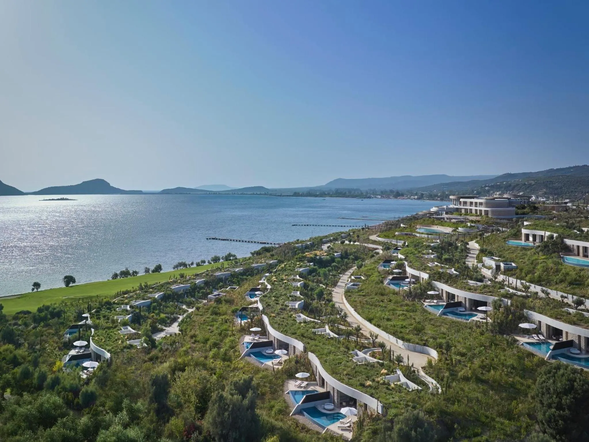 Bird's eye view in Mandarin Oriental, Costa Navarino