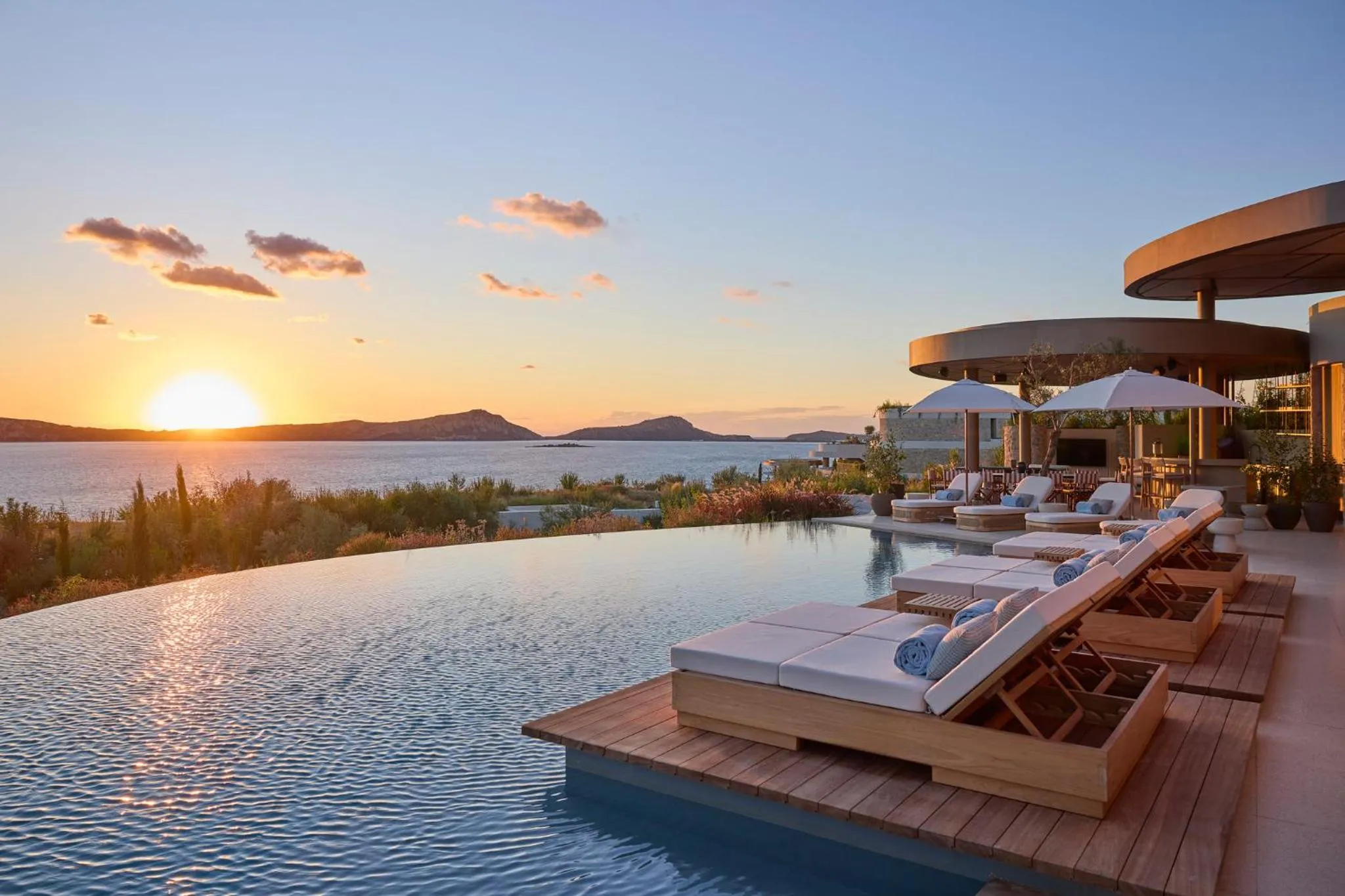Swimming pool in Mandarin Oriental, Costa Navarino