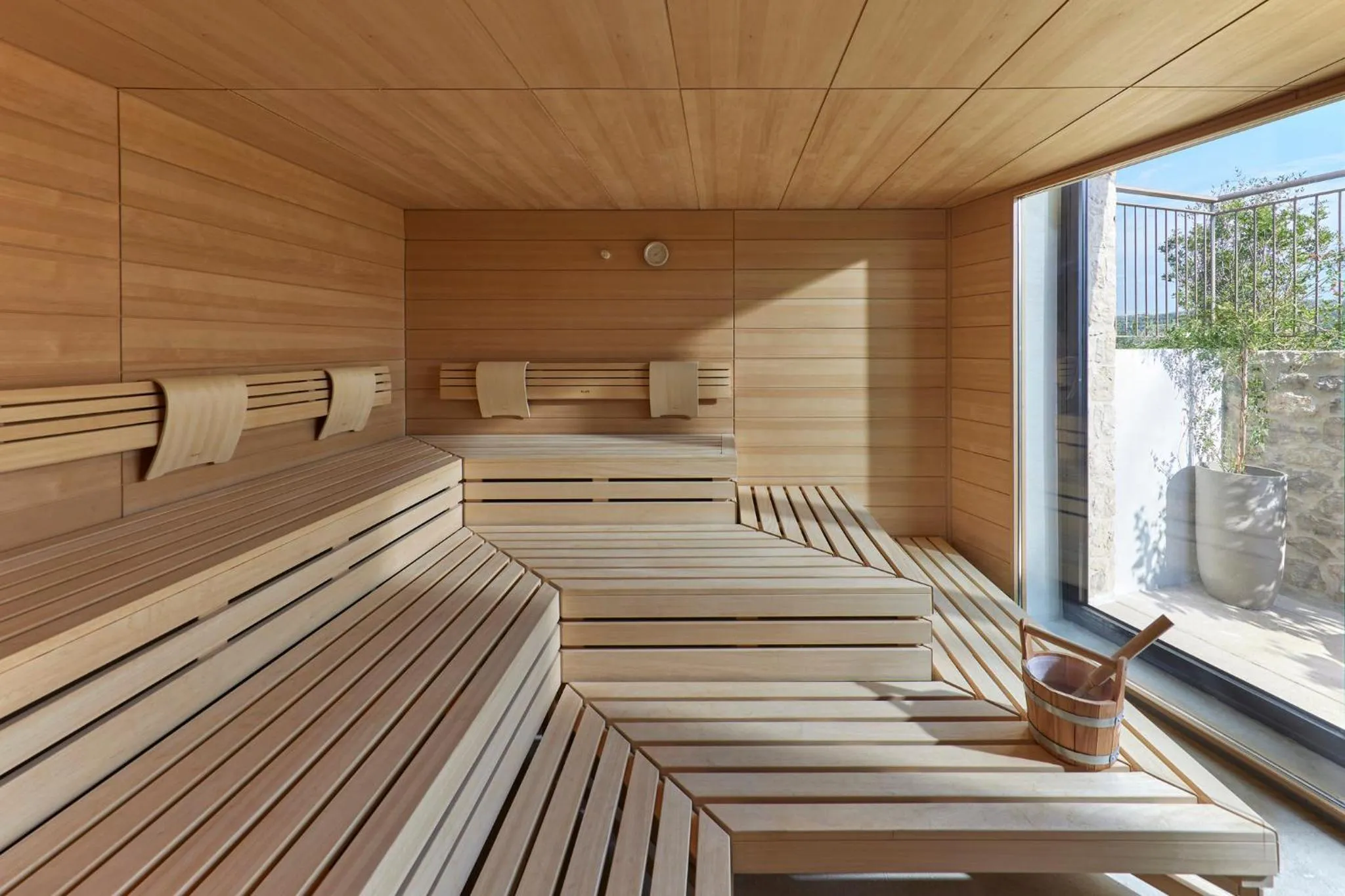 Sauna in Mandarin Oriental, Costa Navarino