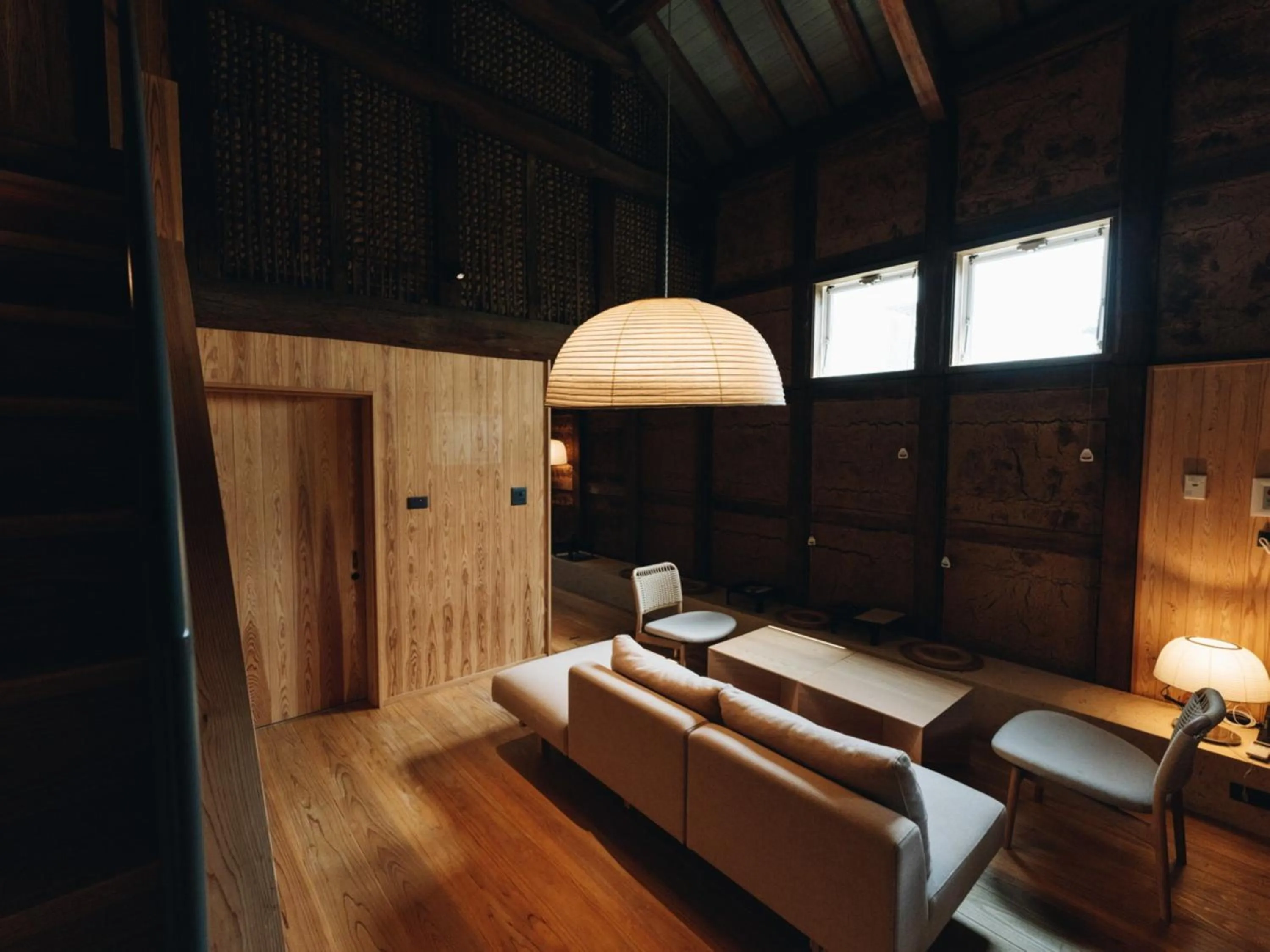 Living room, Bed in RITA Yame Fukushima