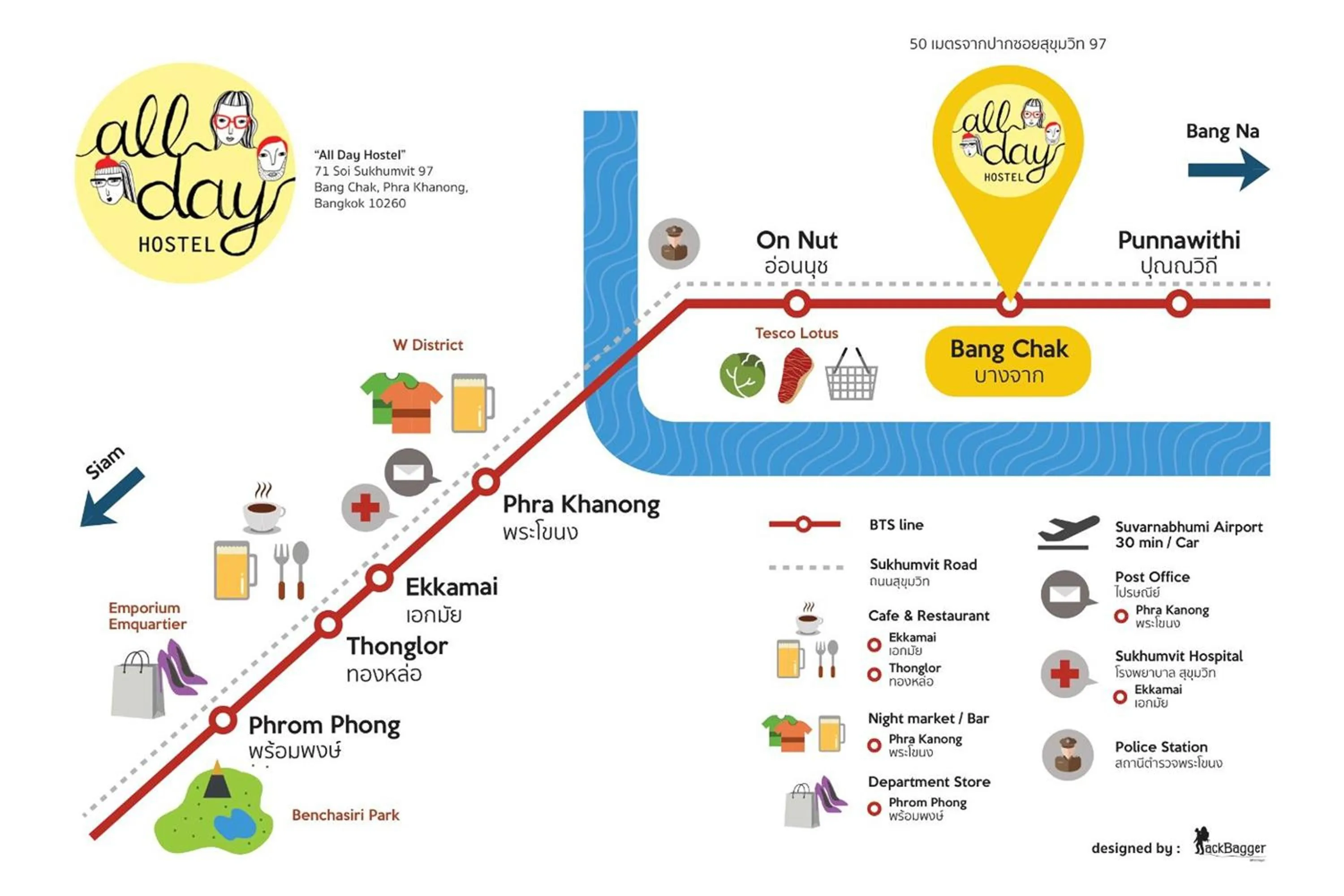 Area and facilities in All Day Bangkok