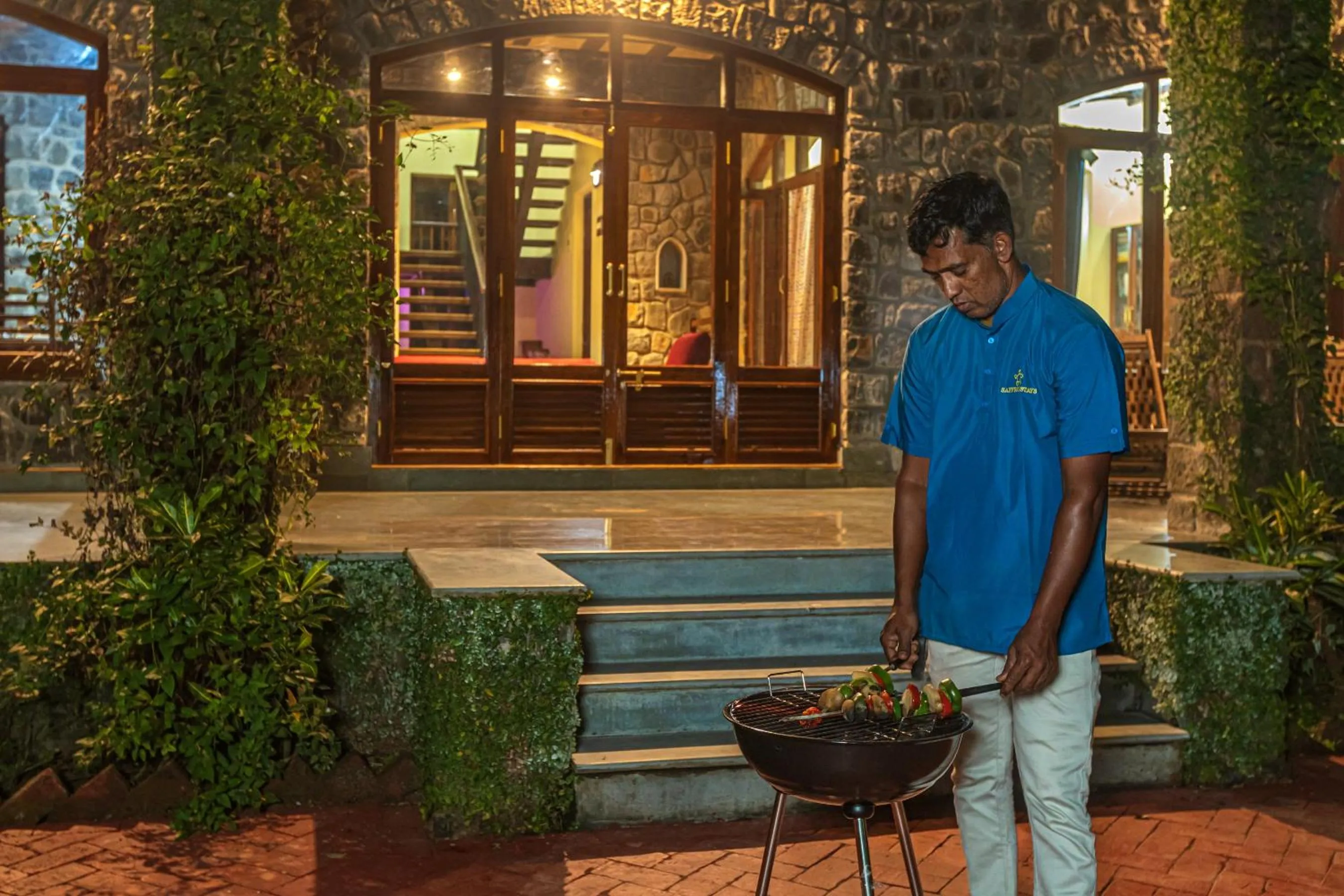 People in Saffronstays Alma Grove 3 BR Pet friendly with Pool & Nature View