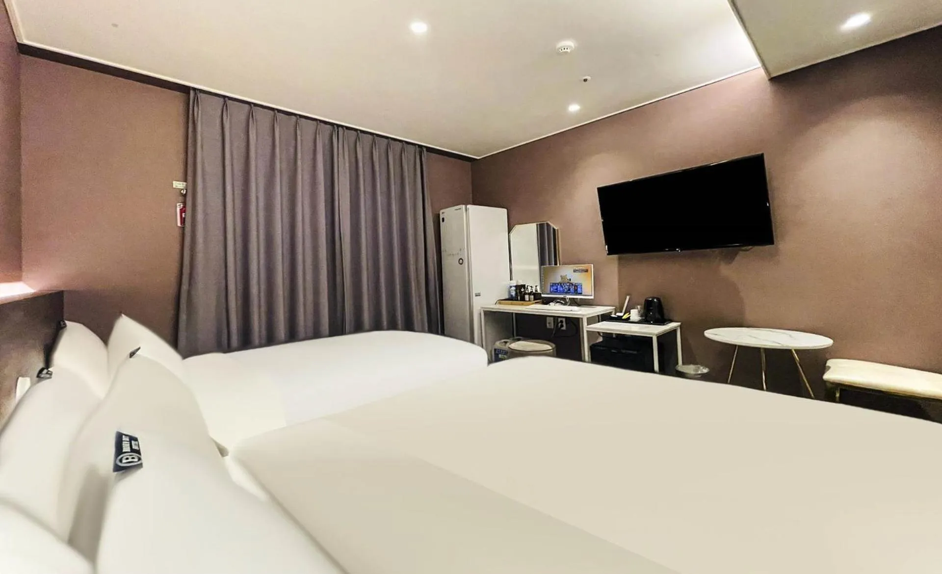 Bed in Brown Dot Hotel Yangsan Seochang