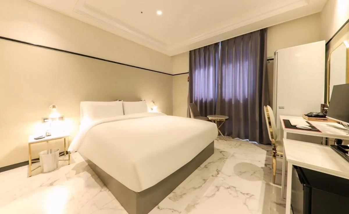 Bed in Brown Dot Hotel Yangsan Seochang