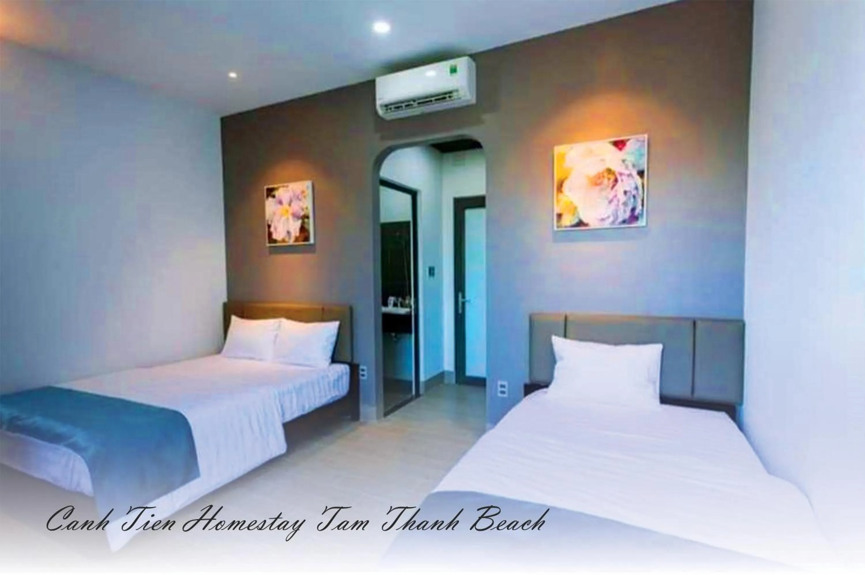 Shower, Bed in Canh Tien Homestay Tam Thanh Beach