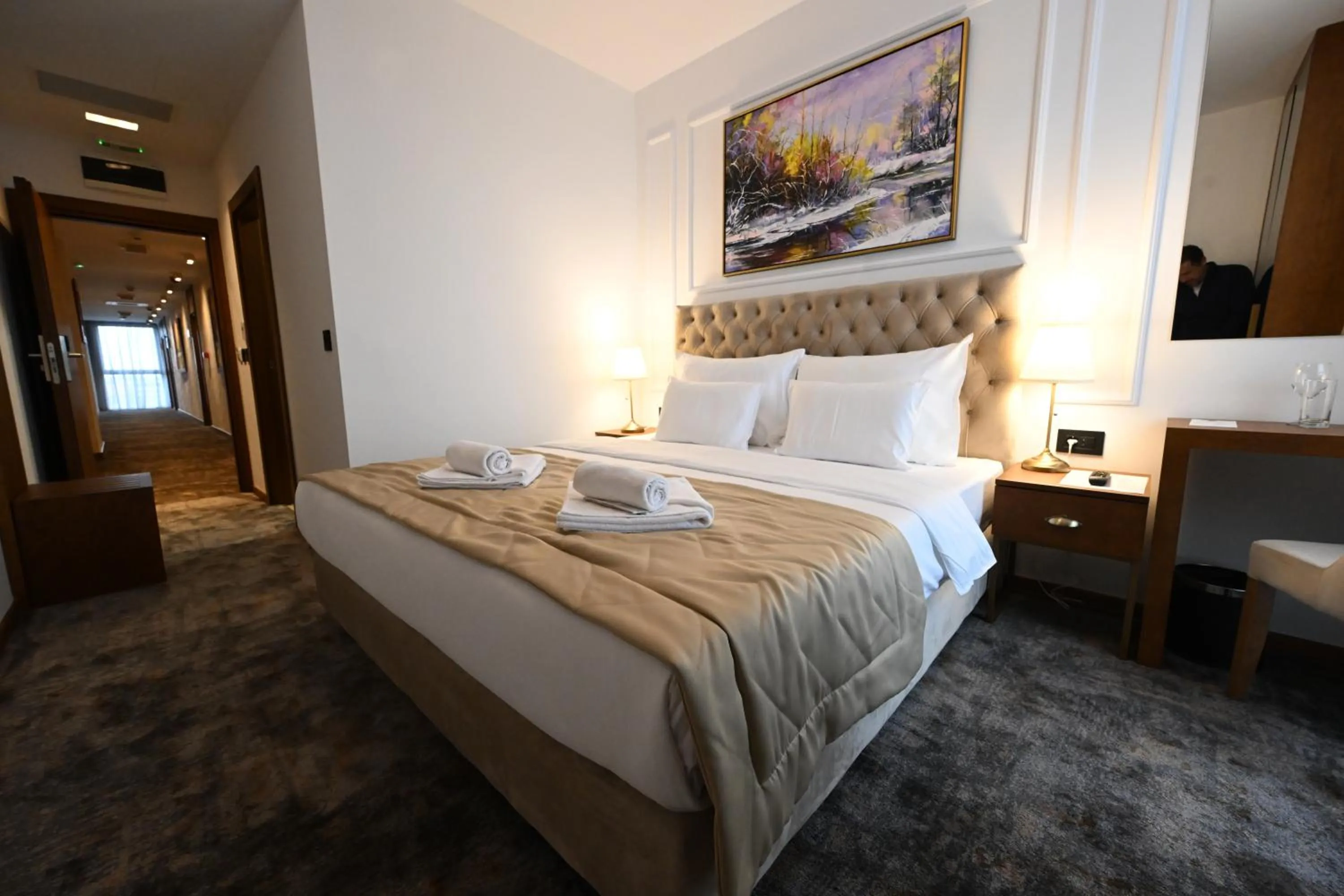 Bed in Hotel Tamiš & Spa