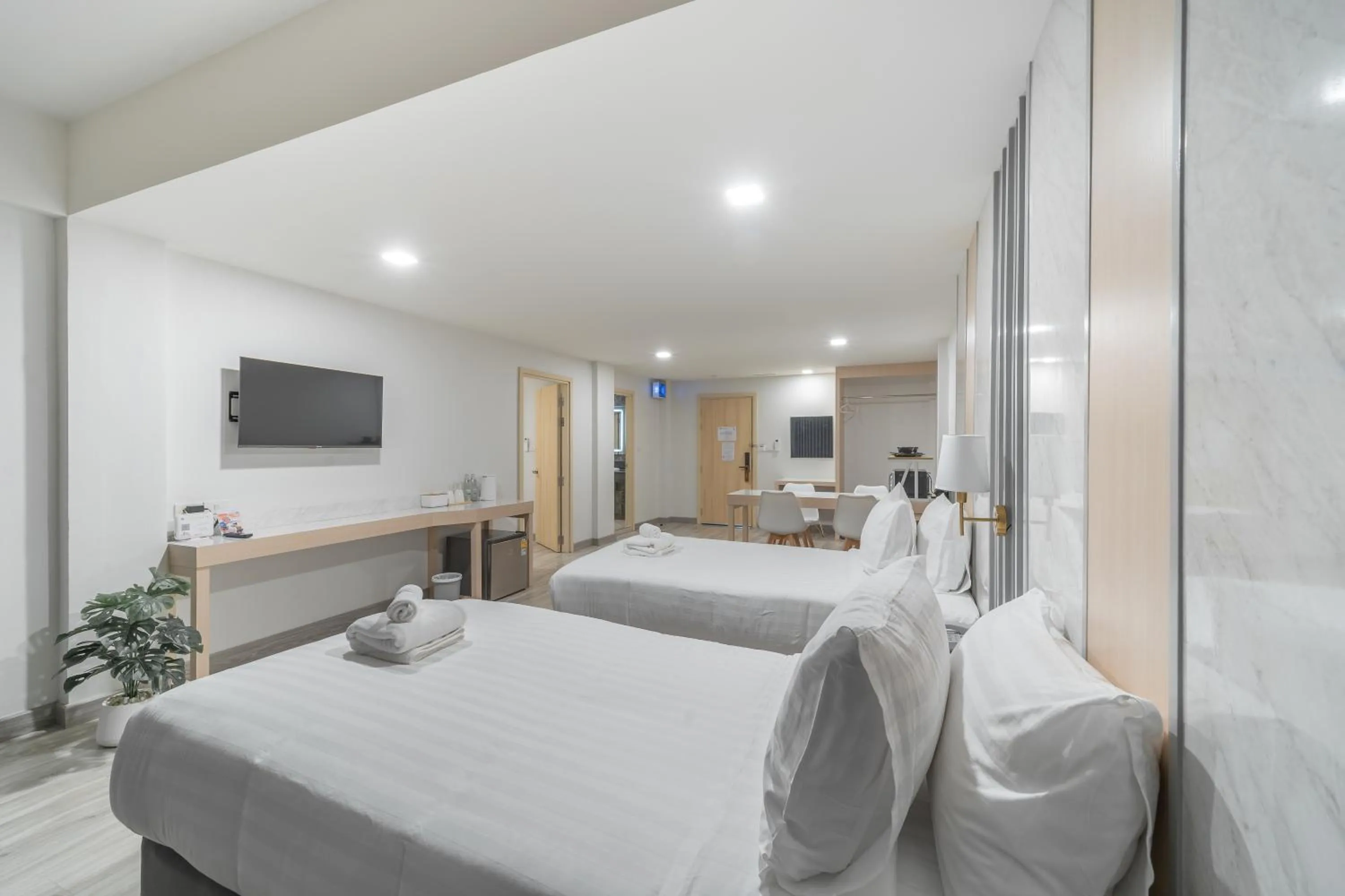 Bed in The Space Hotel Lampang