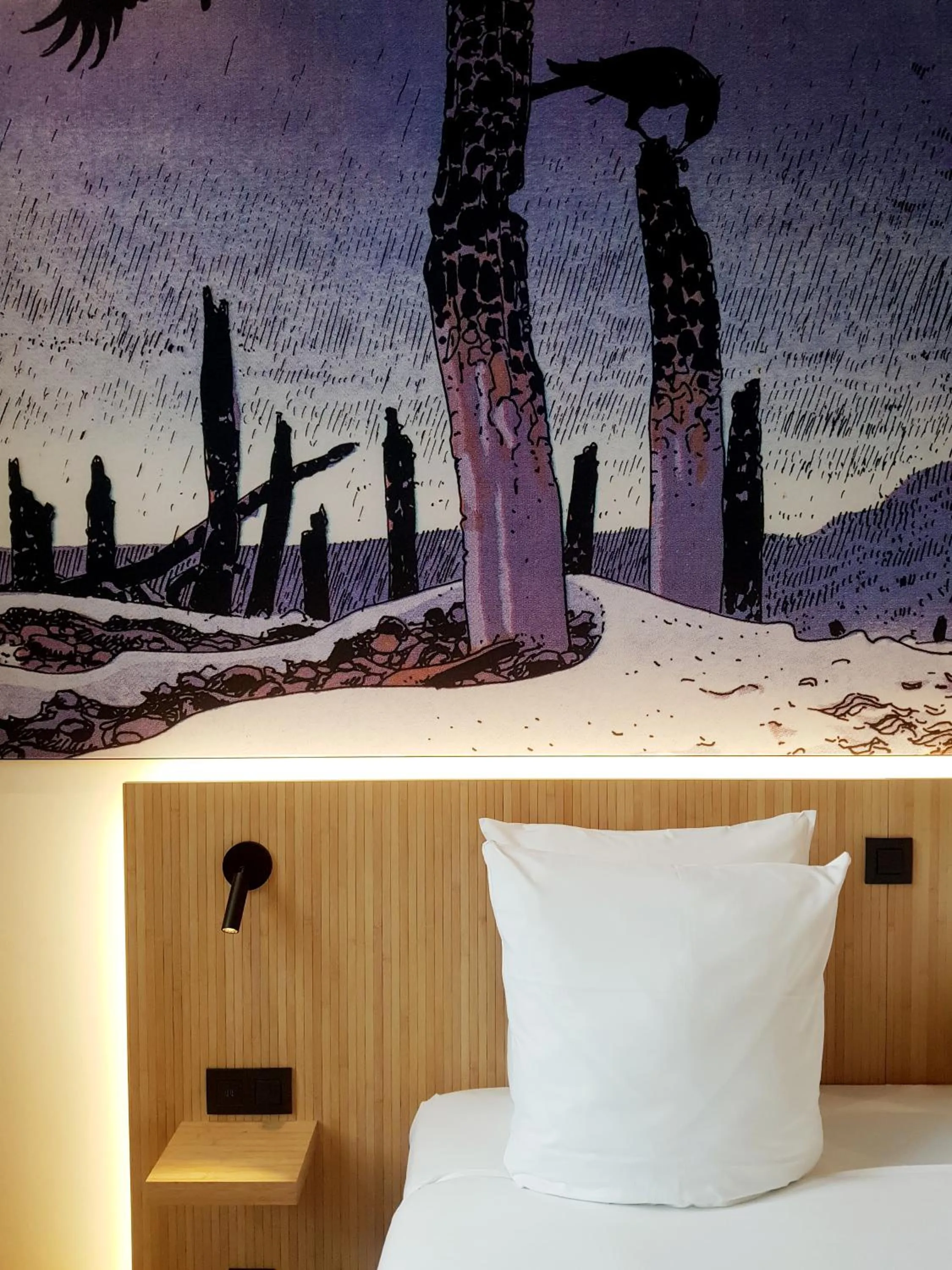 Bedroom in Comic Art Hotel