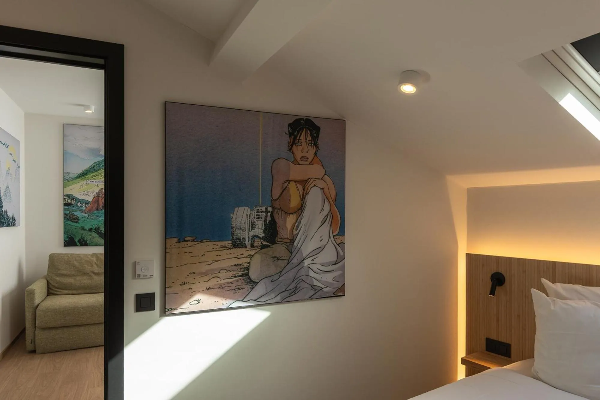 Bedroom, Bed in Comic Art Hotel