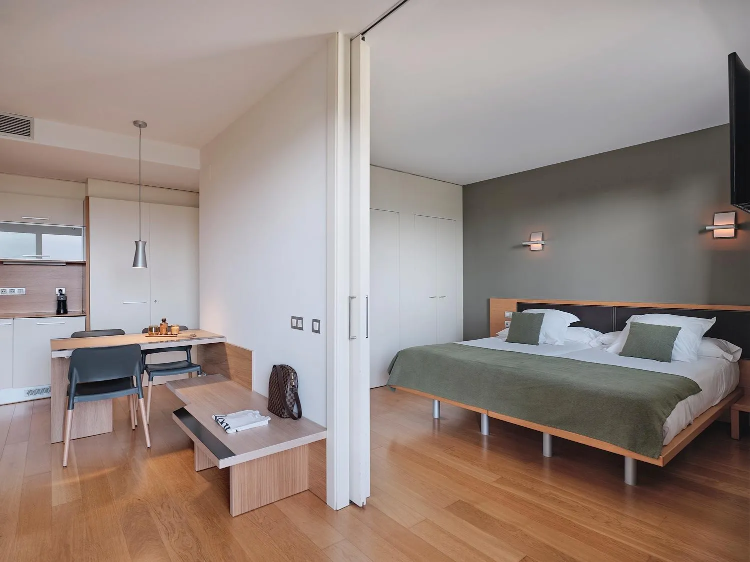 Living room, Bed in Qgat Restaurant Events & Hotel