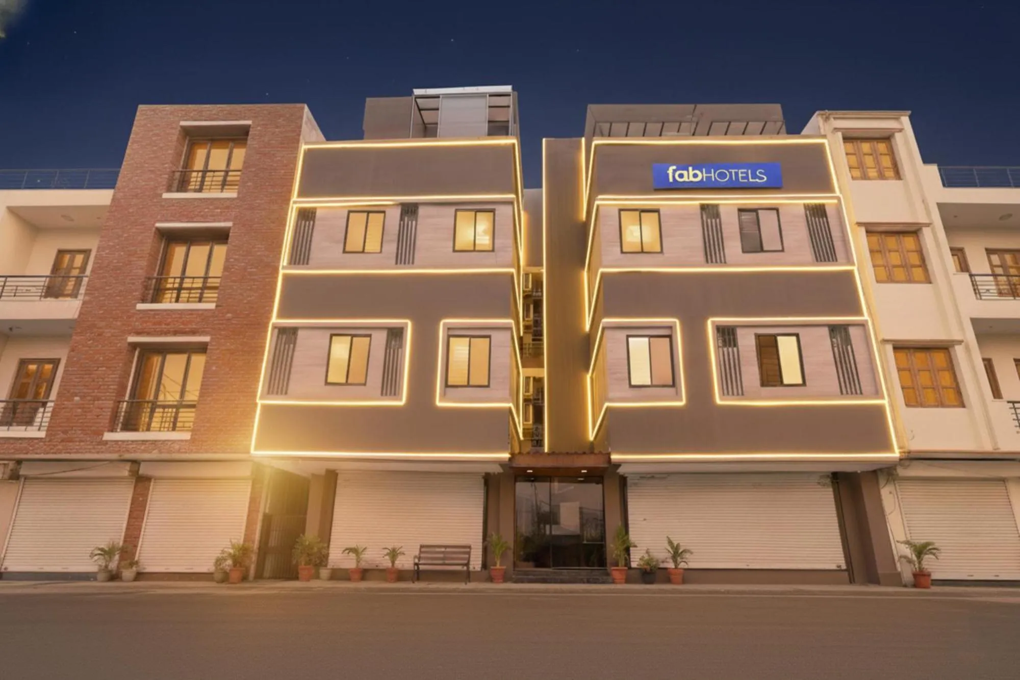 Property building in Fabhotel Grand Blue
