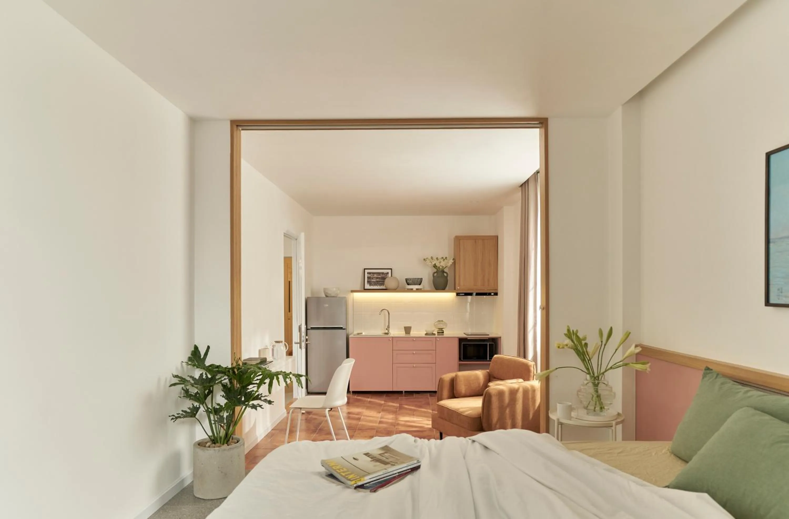 Photo of the whole room, Bed in M Village Living Cao Thắng