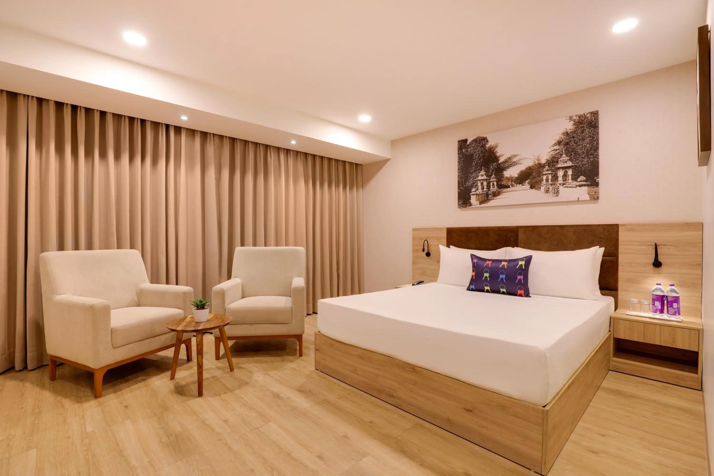 Bedroom, Bed in Keys Lite by Lemon Tree Hotels, Vadodara