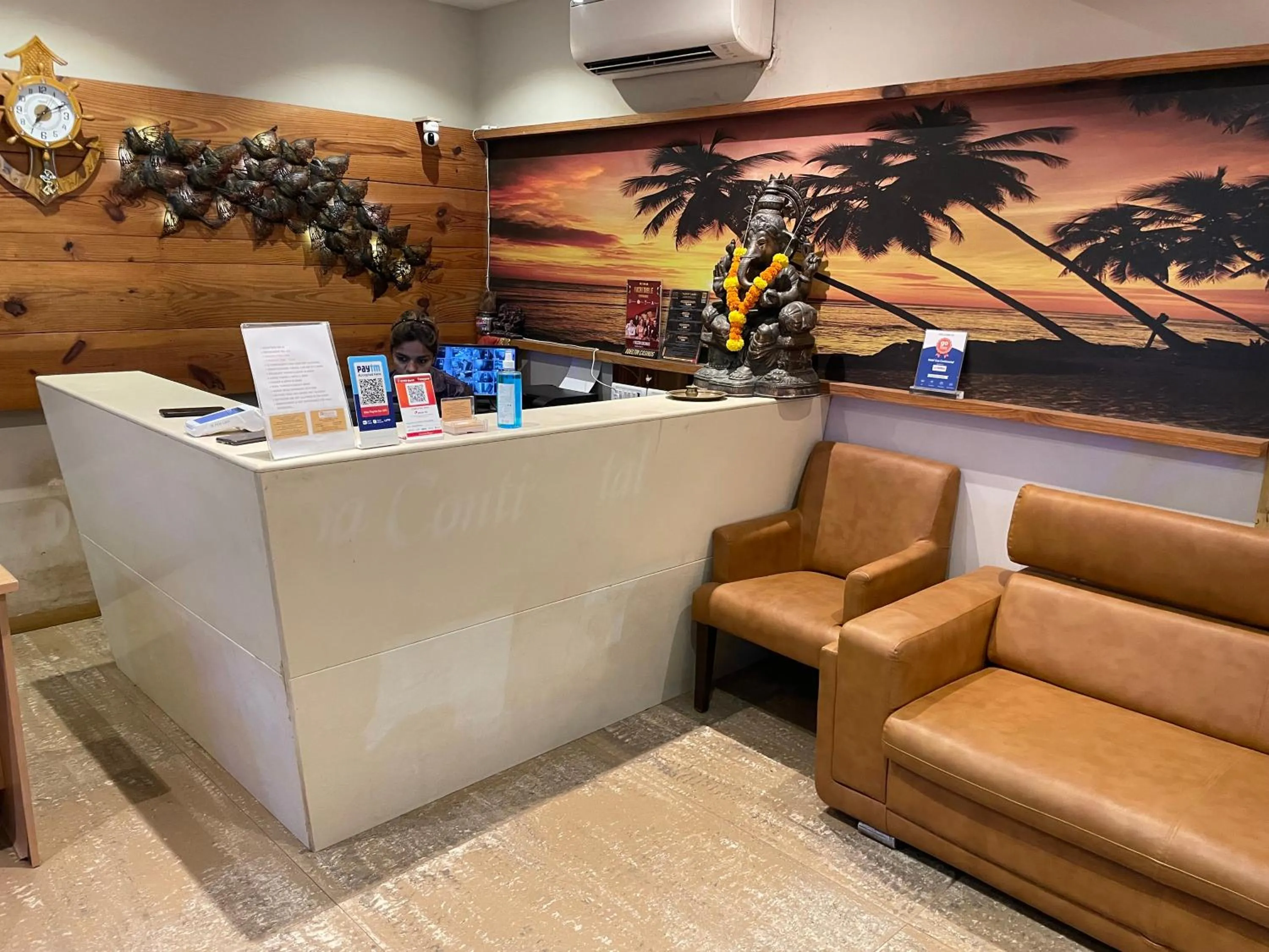 Seating area in Hotel Goa Continental - Baga