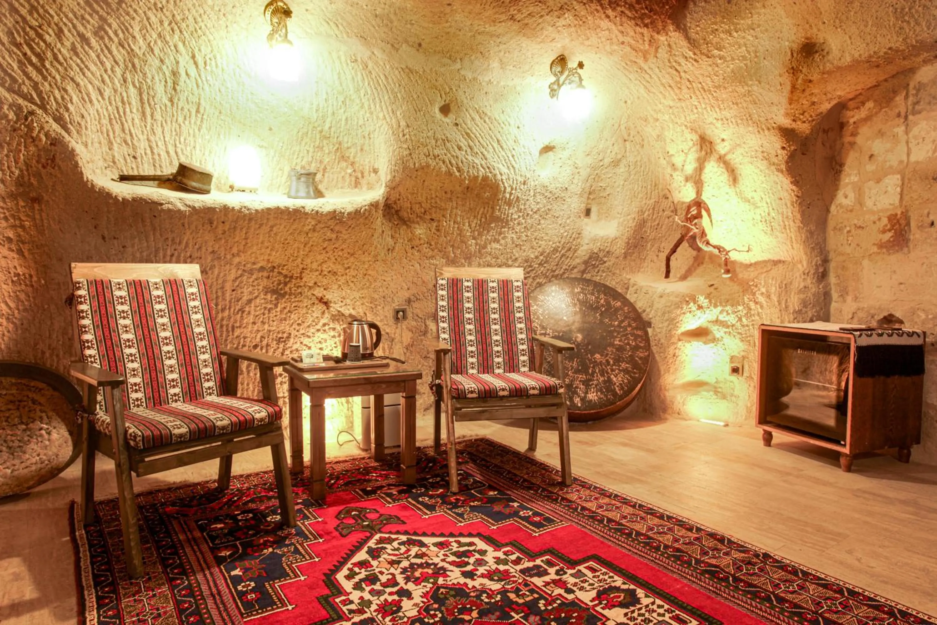 Seating area in Babili Cappadocia Cave