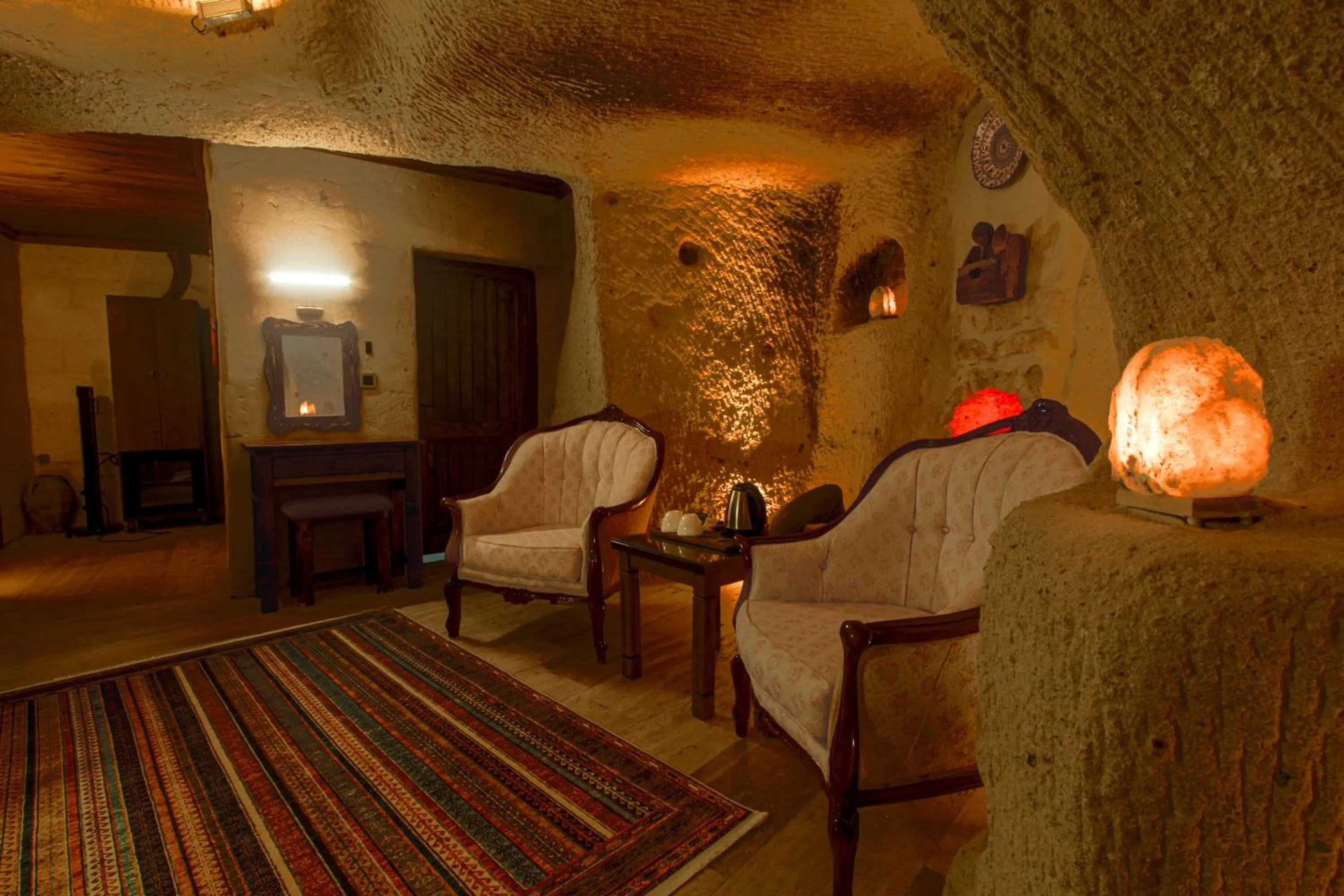 Seating area in Babili Cappadocia Cave