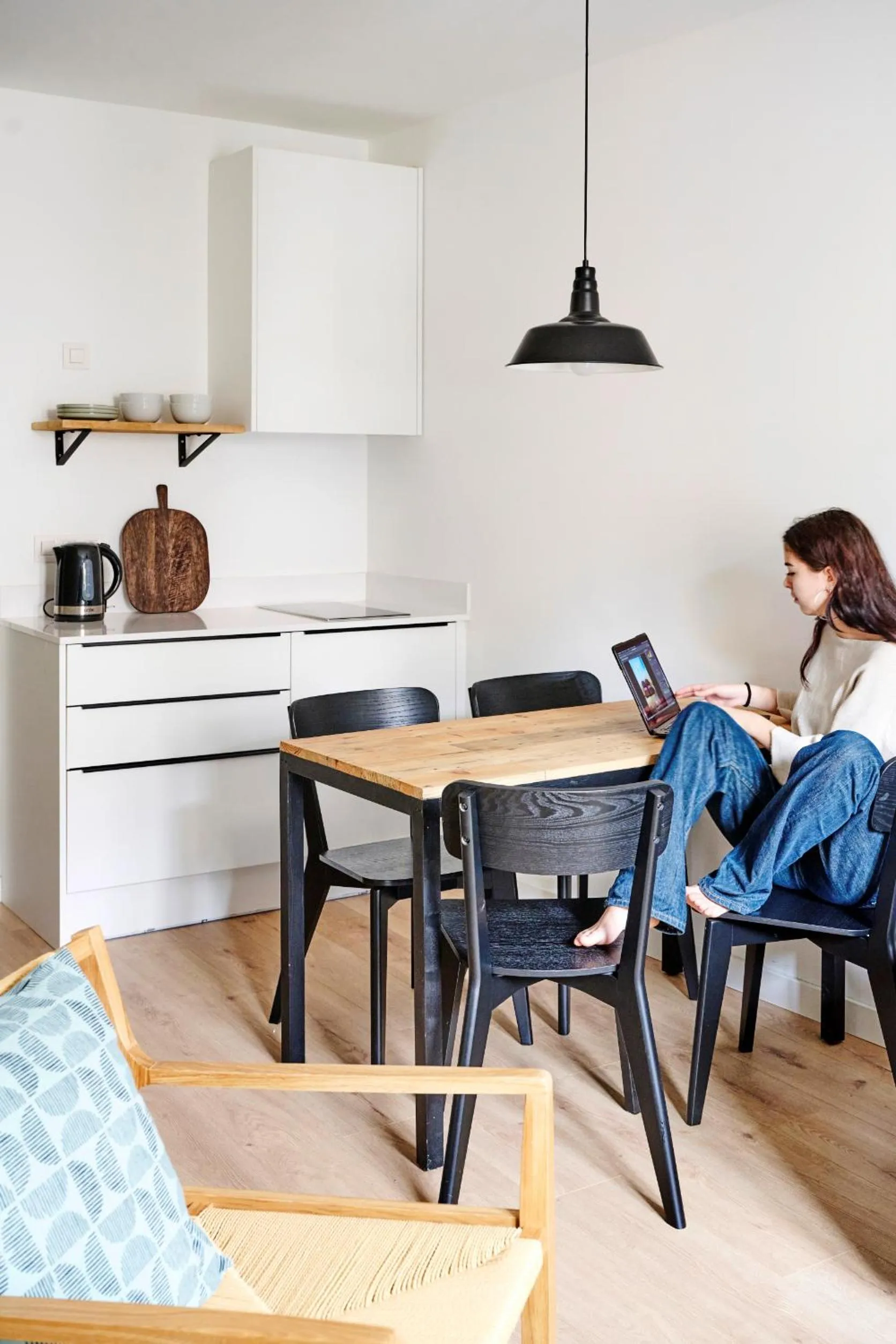 Kitchen or kitchenette in Eco Boutique Hostal Grau