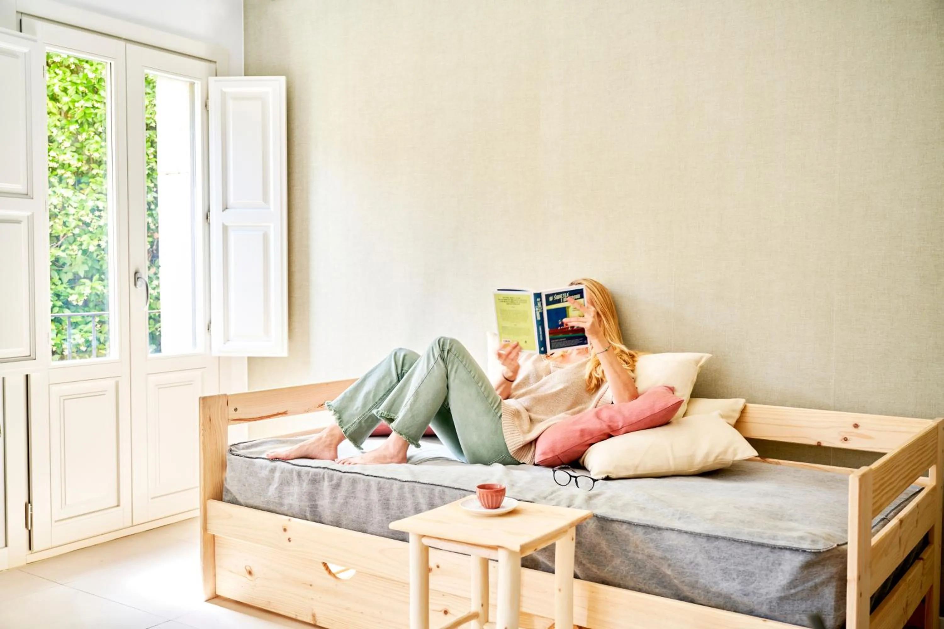 Seating area, Bed in Eco Boutique Hostal Grau