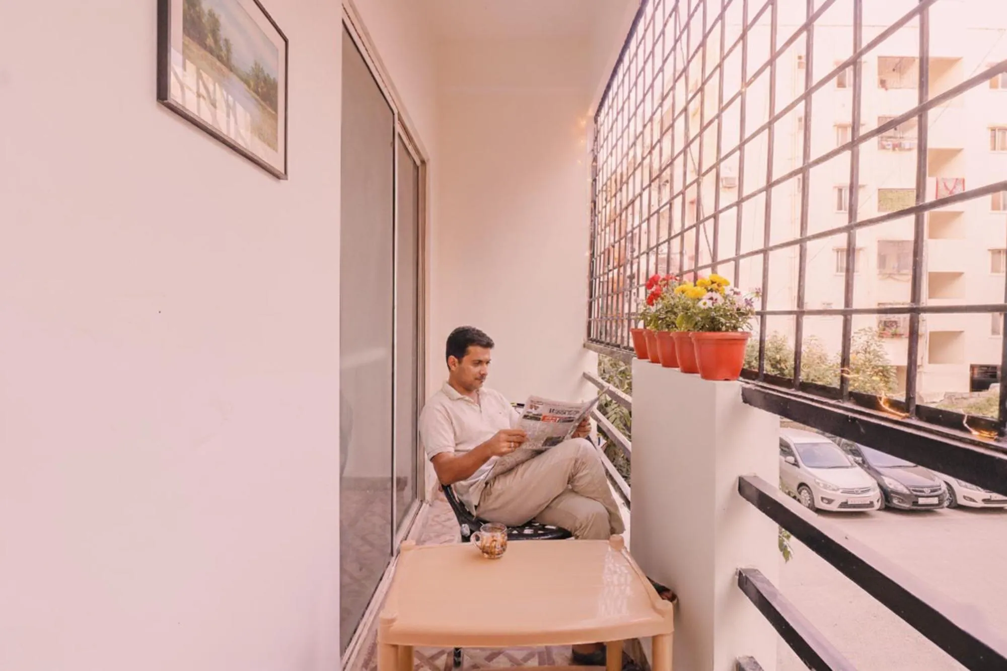 Balcony/Terrace in FabHotel E City Inn - 3km from Infosys Campus