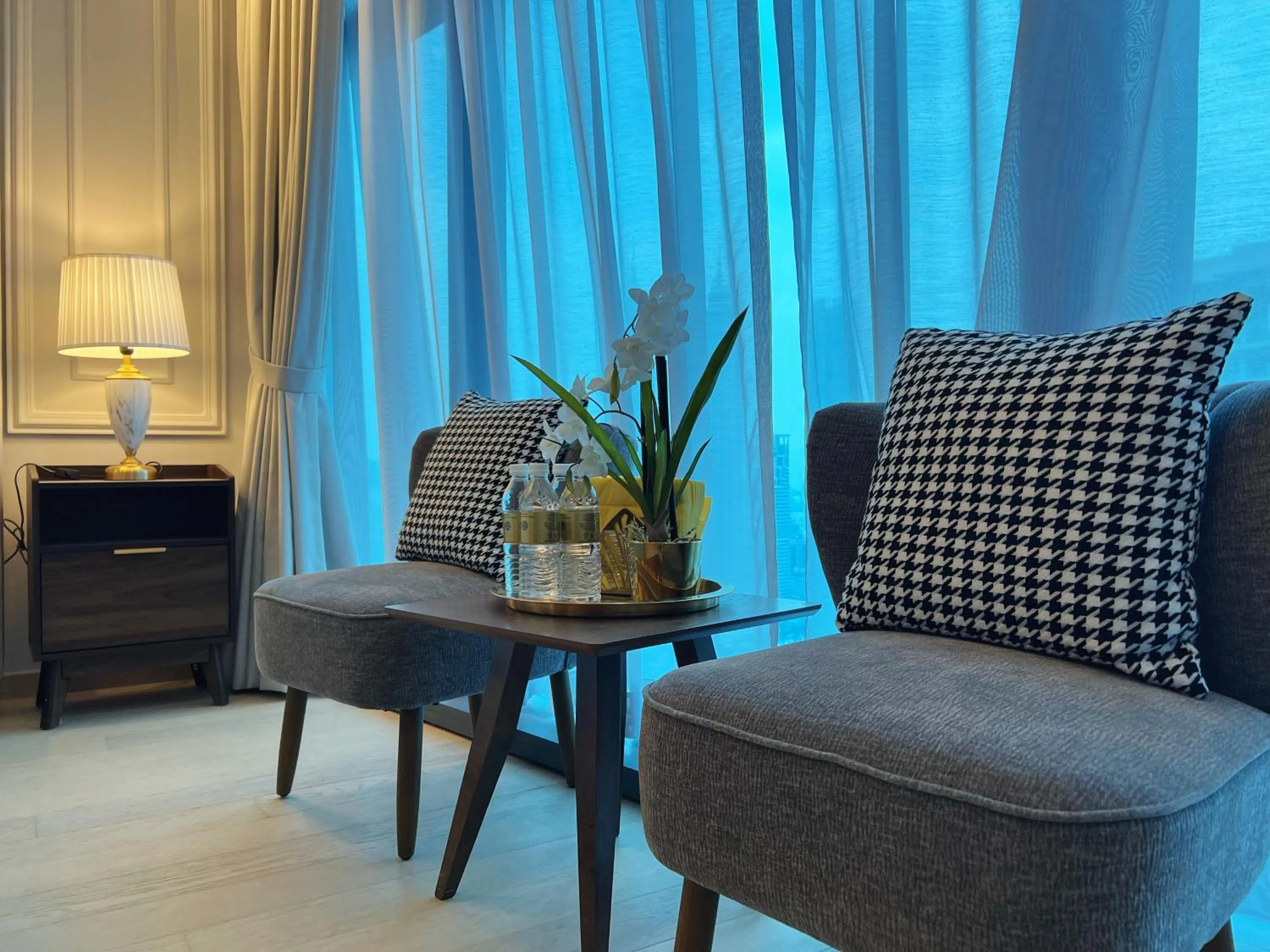 Seating area in Eaton Residences KLCC by WSD