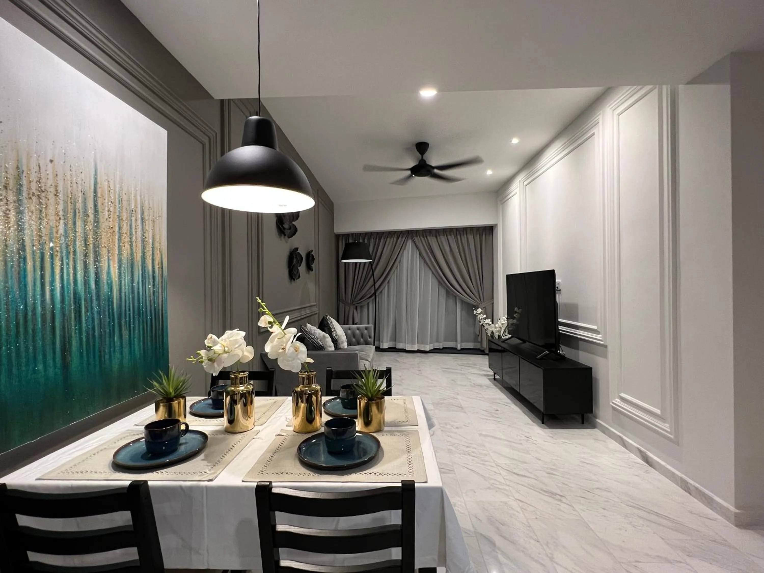 Living room in Eaton Residences KLCC by WSD