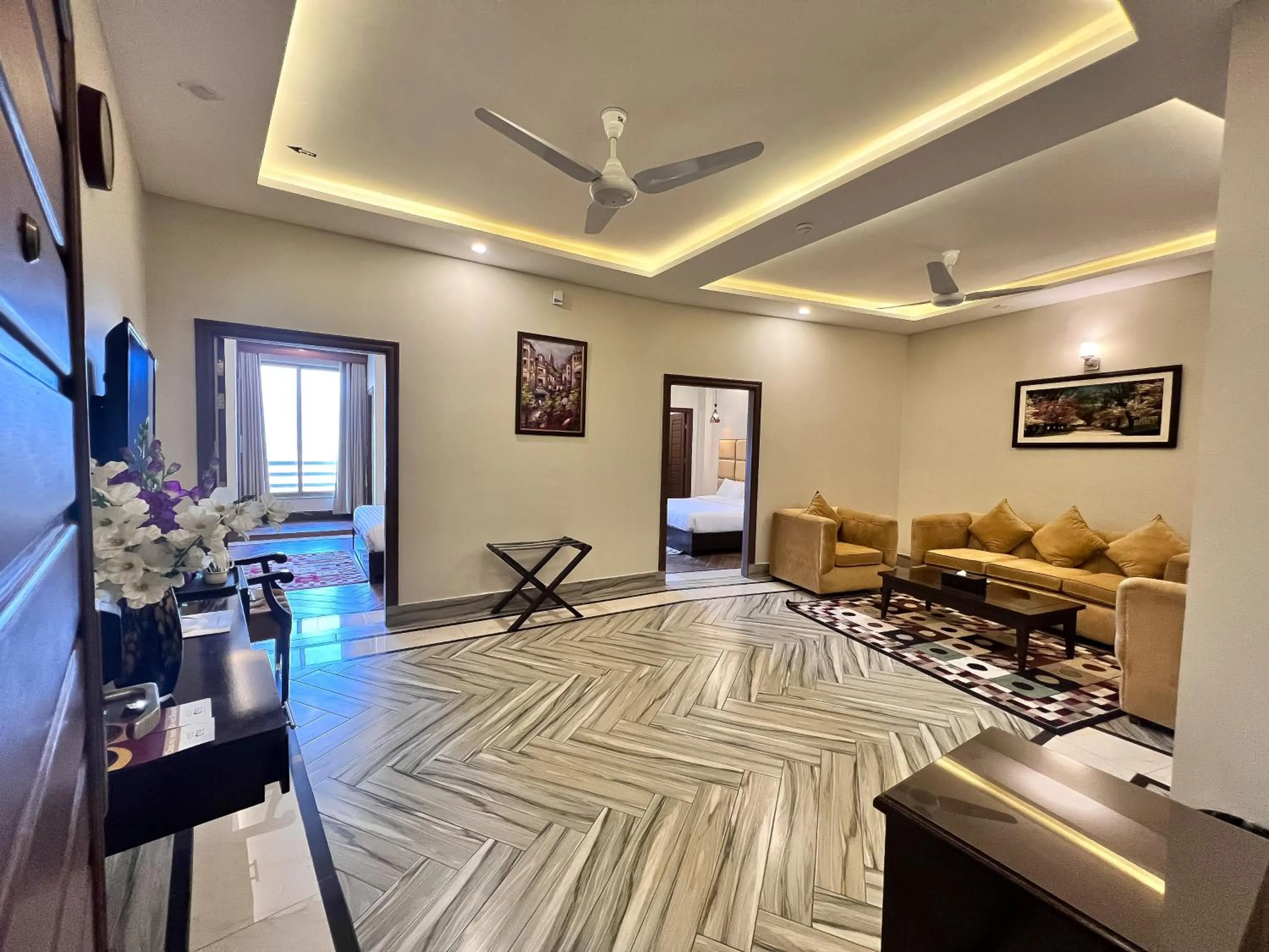 Seating area in Hotel One Swat