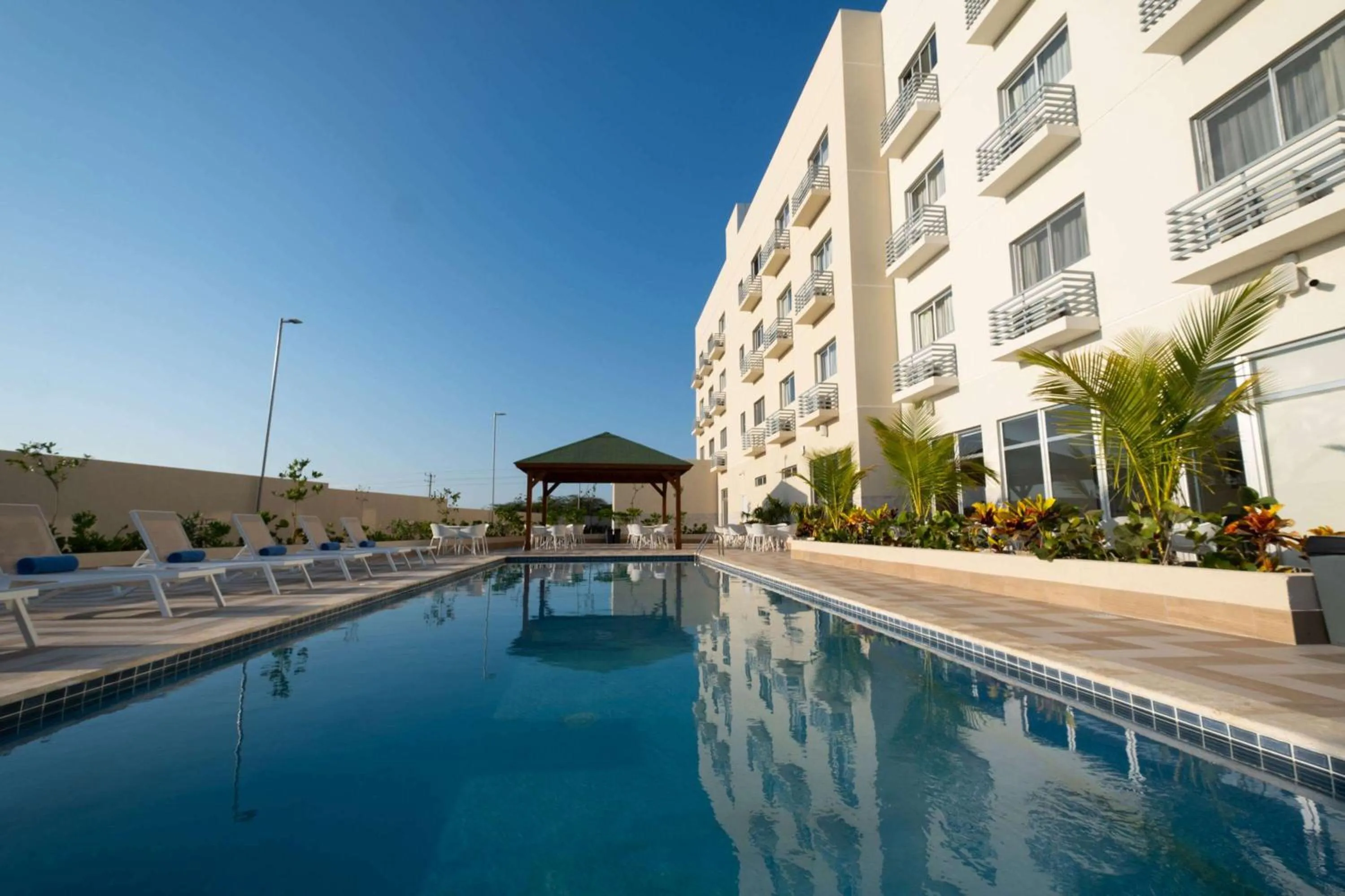 Pool view in Super 8 by Wyndham Manzanillo