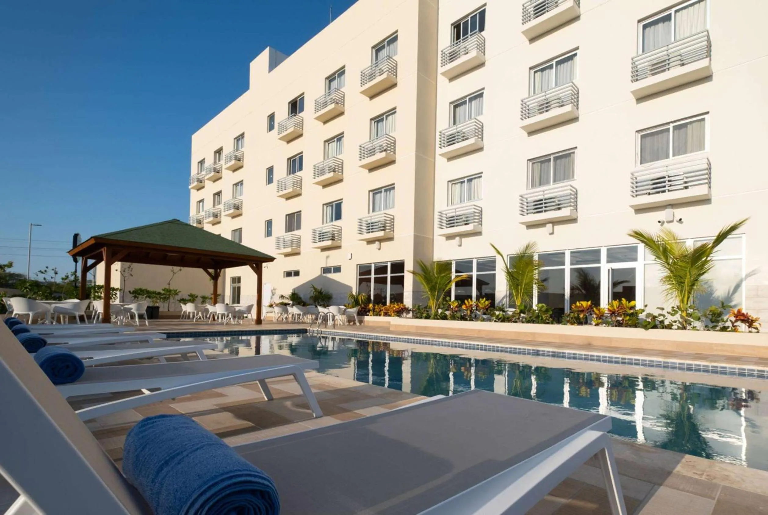 Pool view in Super 8 by Wyndham Manzanillo