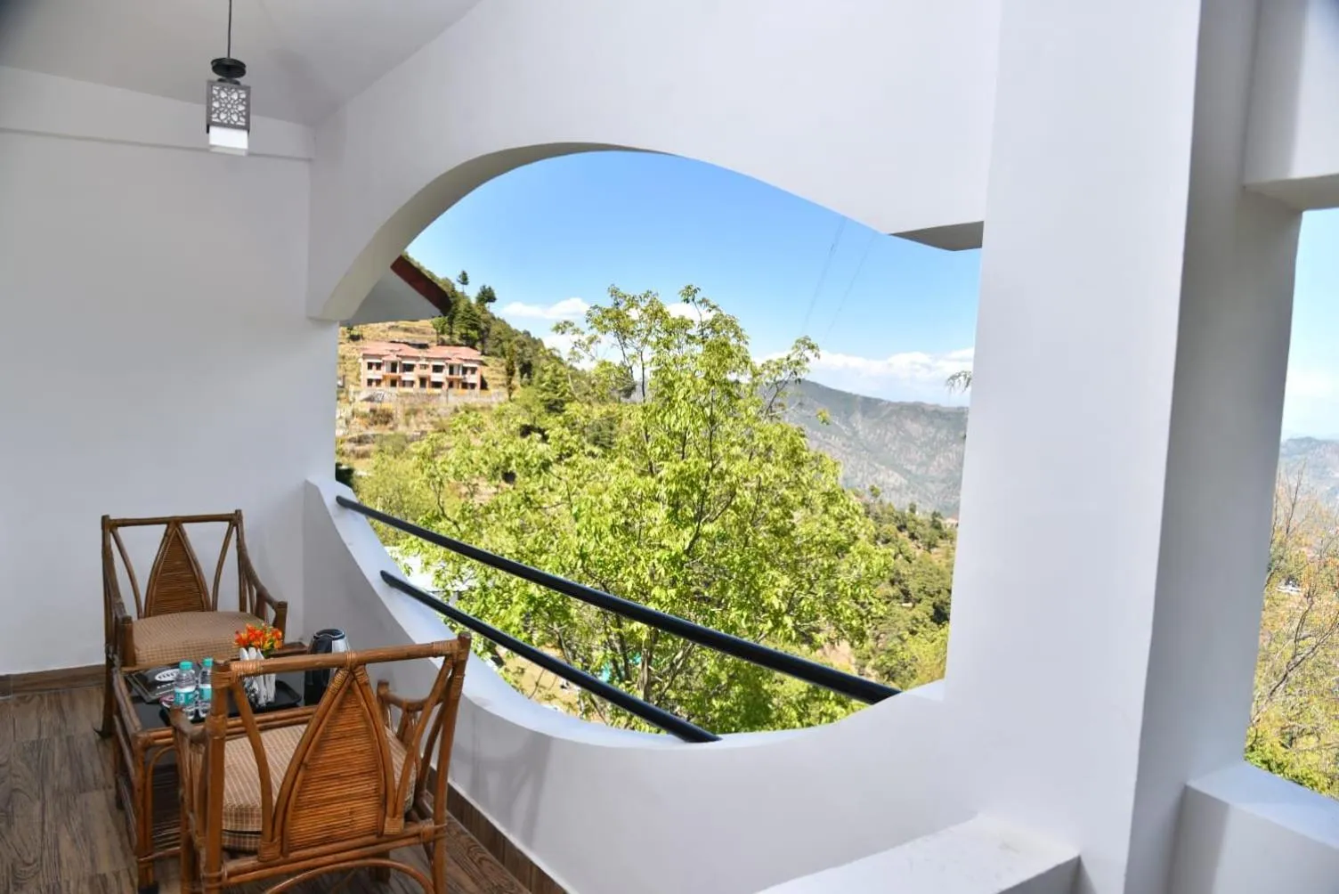 Balcony/Terrace in Kumaon Roop Resort Near Neem Karoli Temple