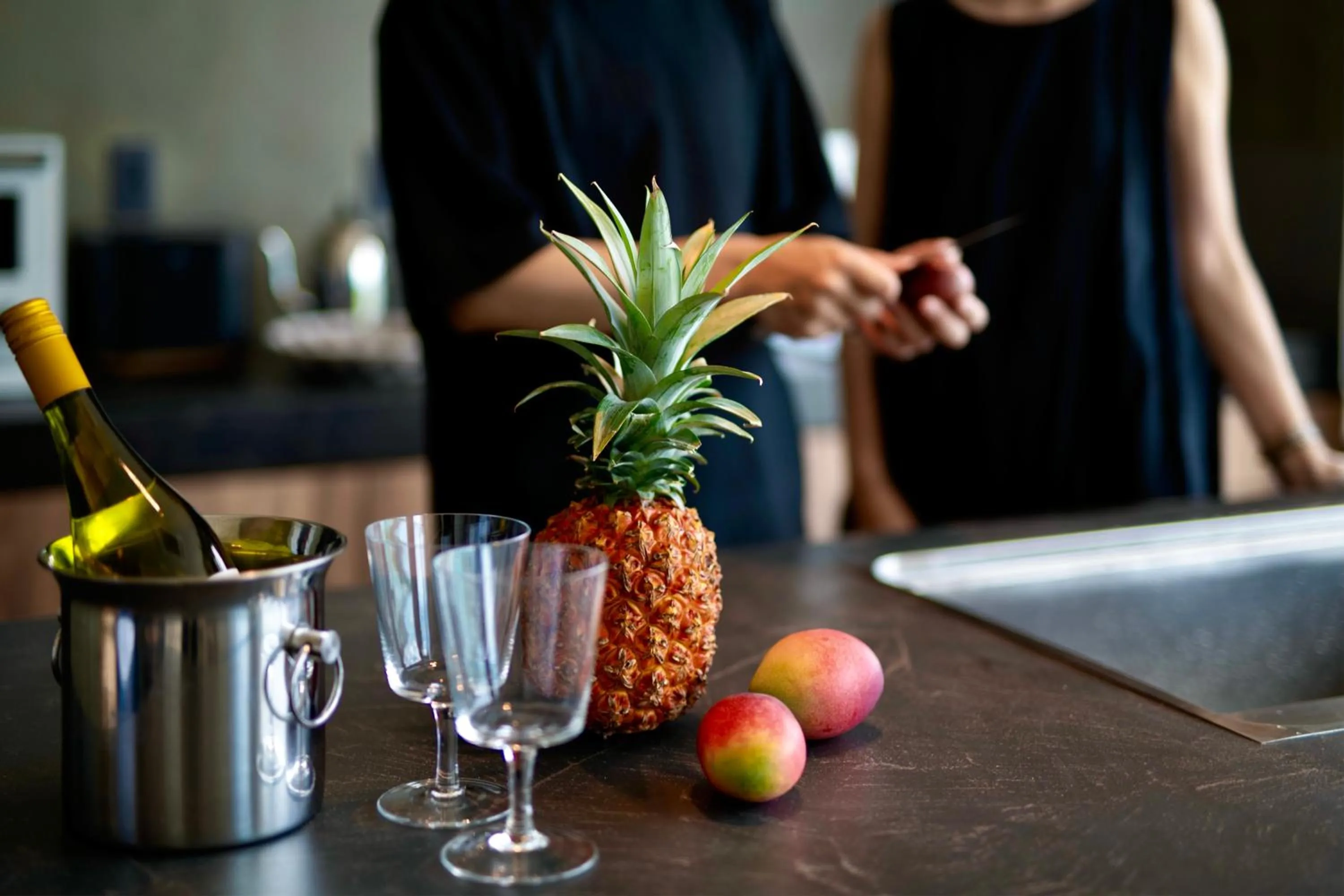 Kitchen or kitchenette in KOURI VILLA Indigo