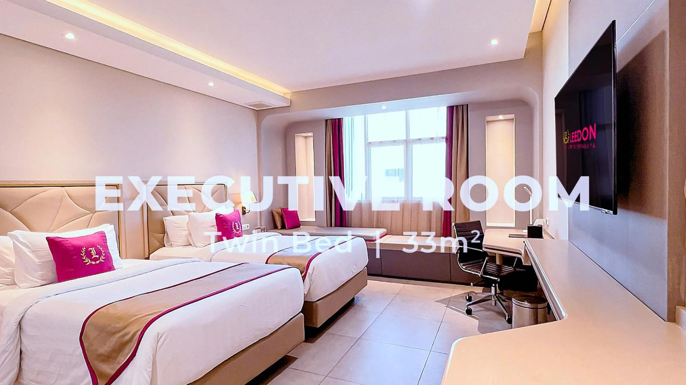 Bed in Leedon Hotel & Suites Surabaya