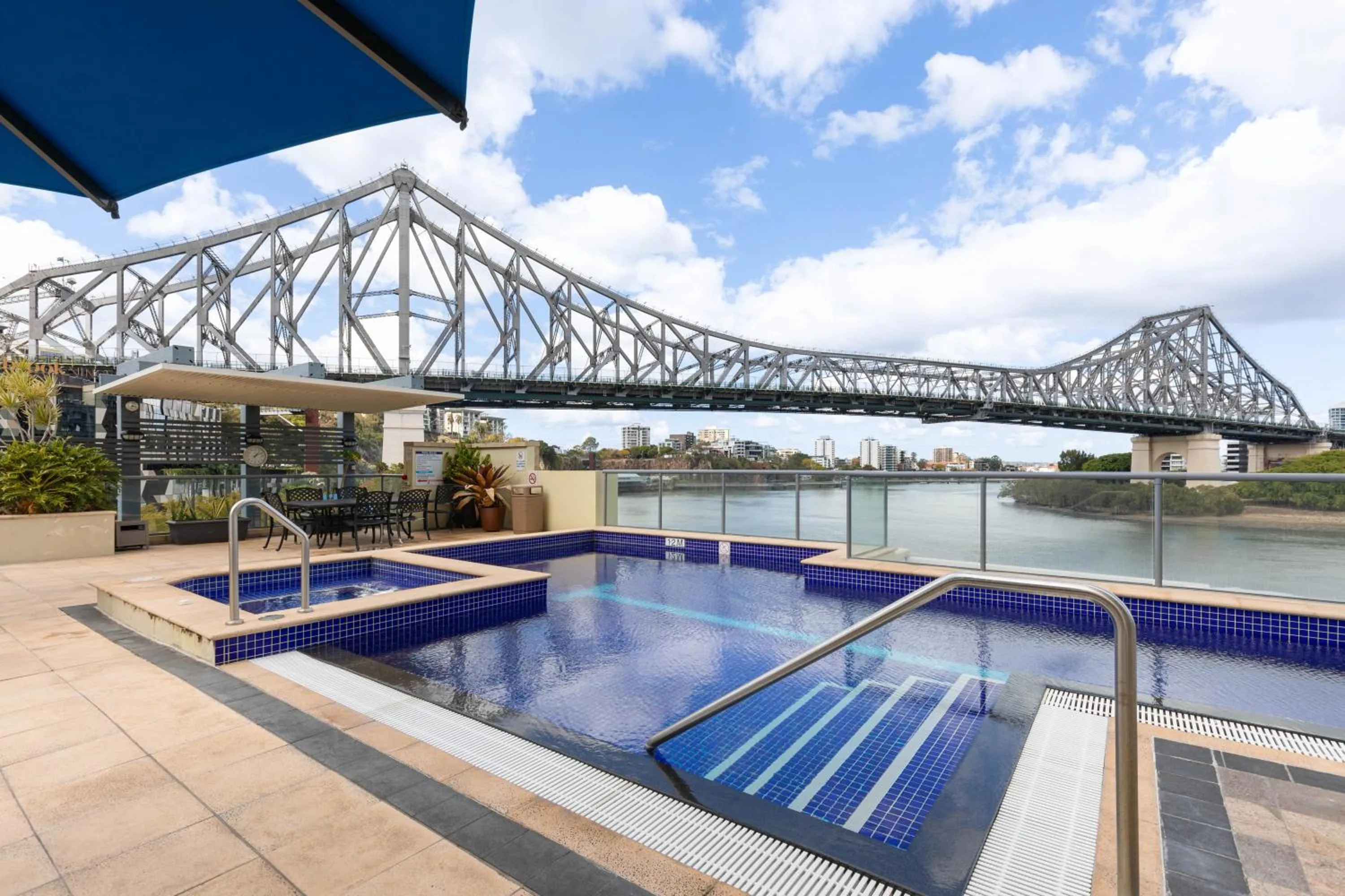 Swimming pool in AAB Apartments